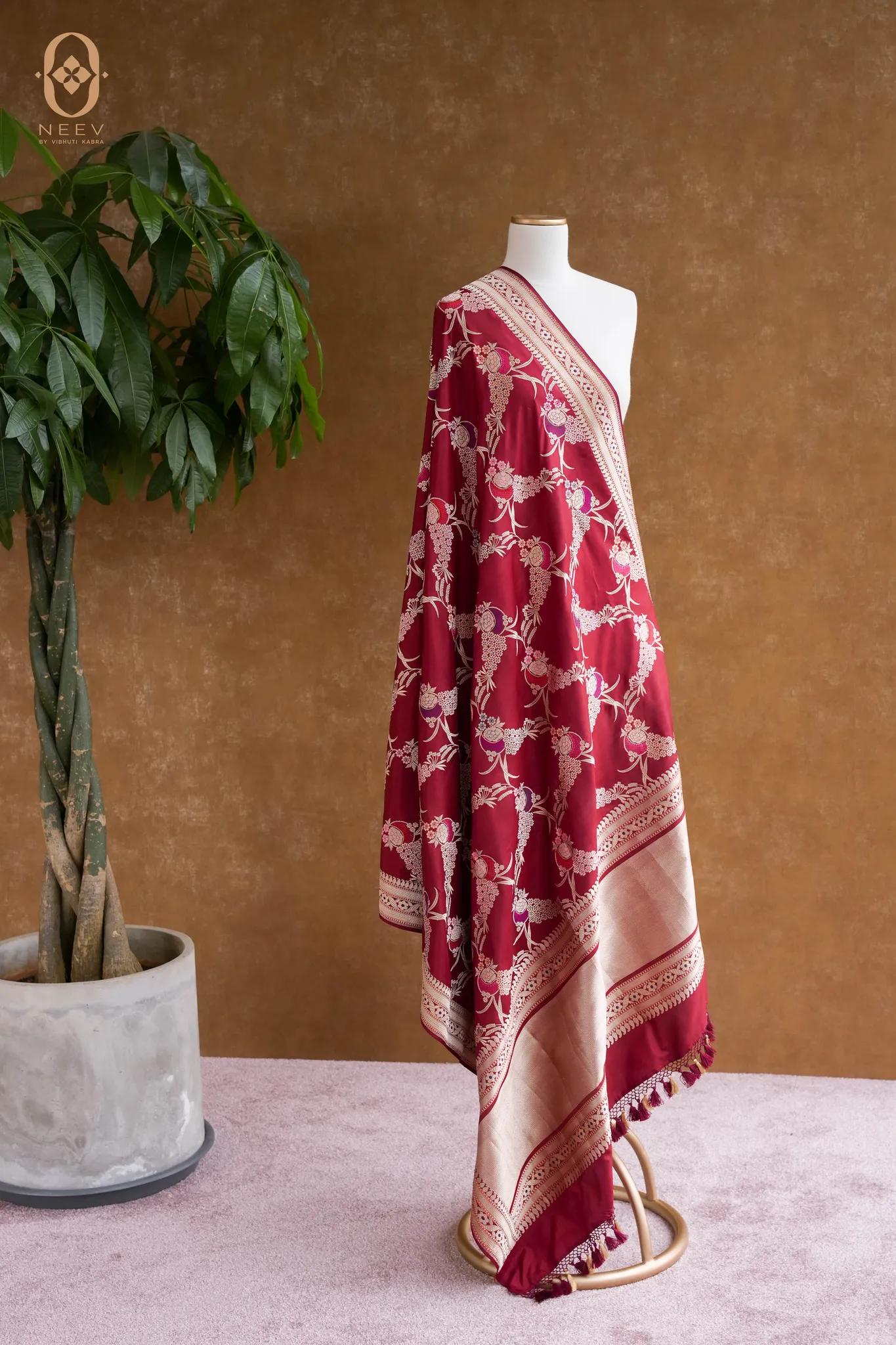 Premium Katan Silk Multi Meena Dupatta