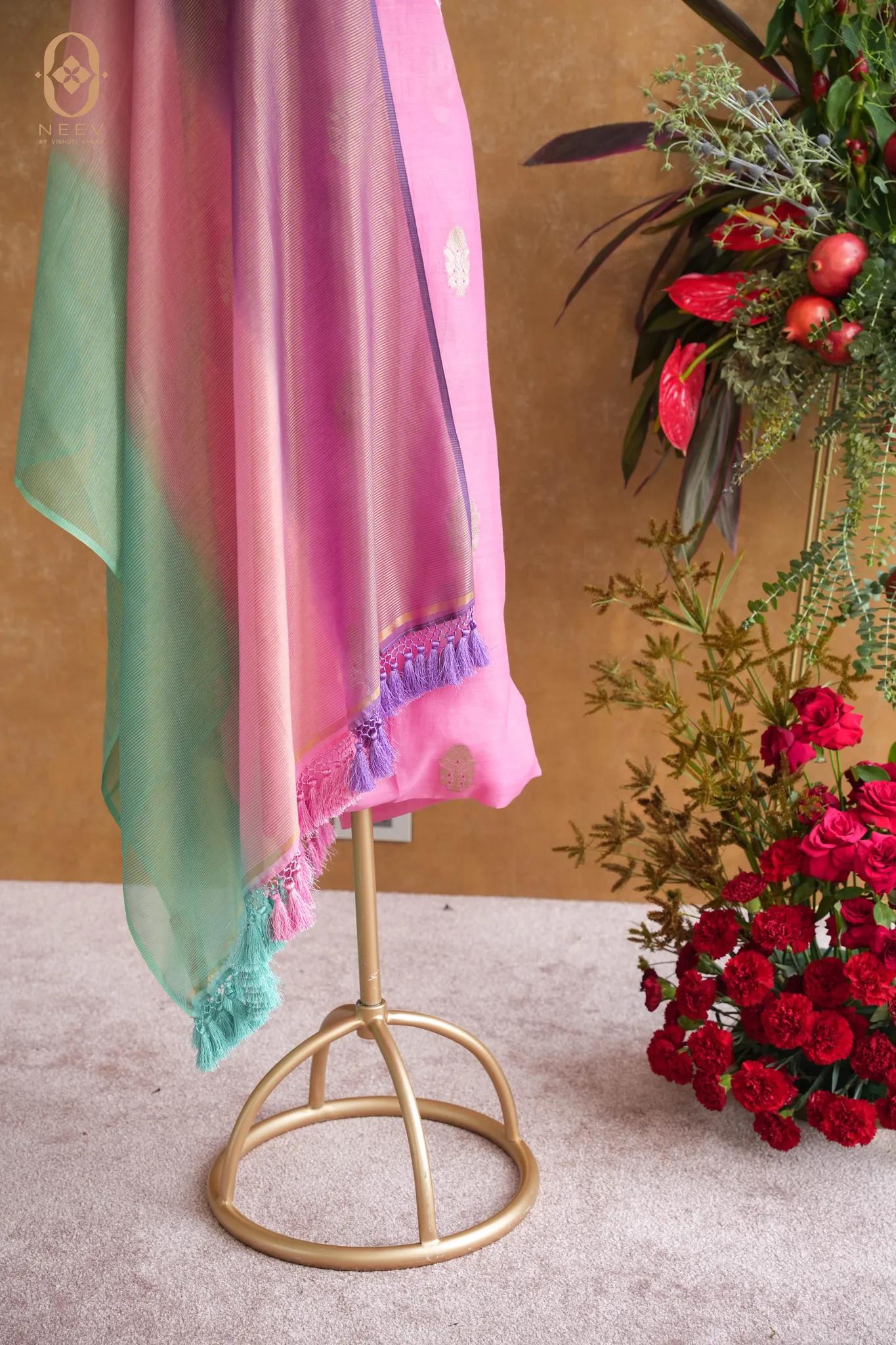 Mul Chanderi Boota Suit Set