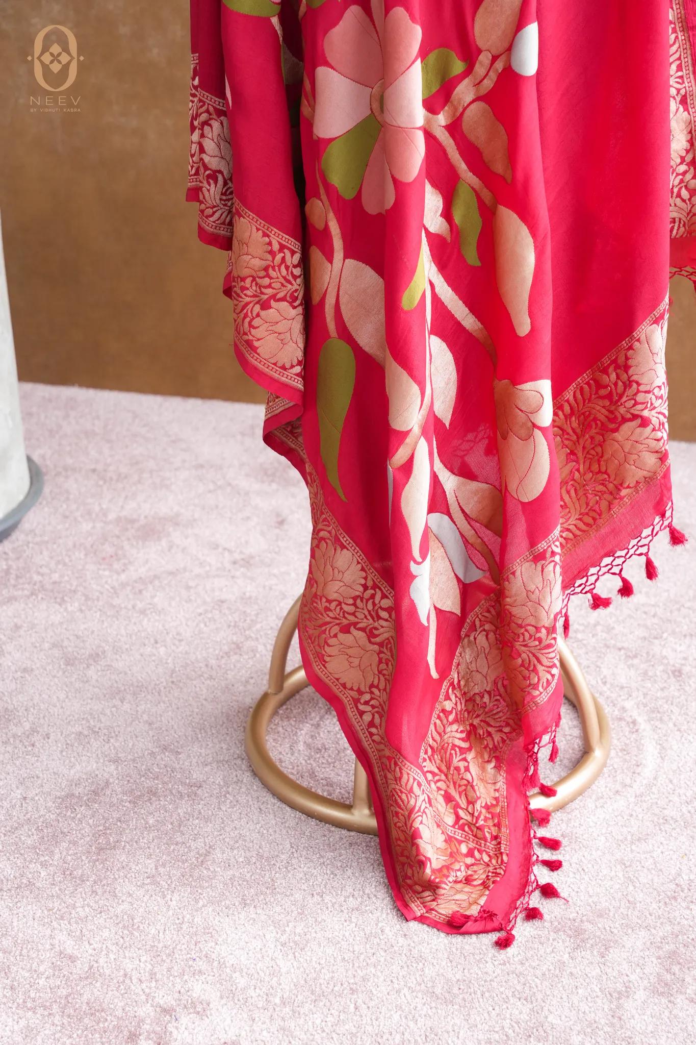 Georgette Multi Meenakari Dupatta