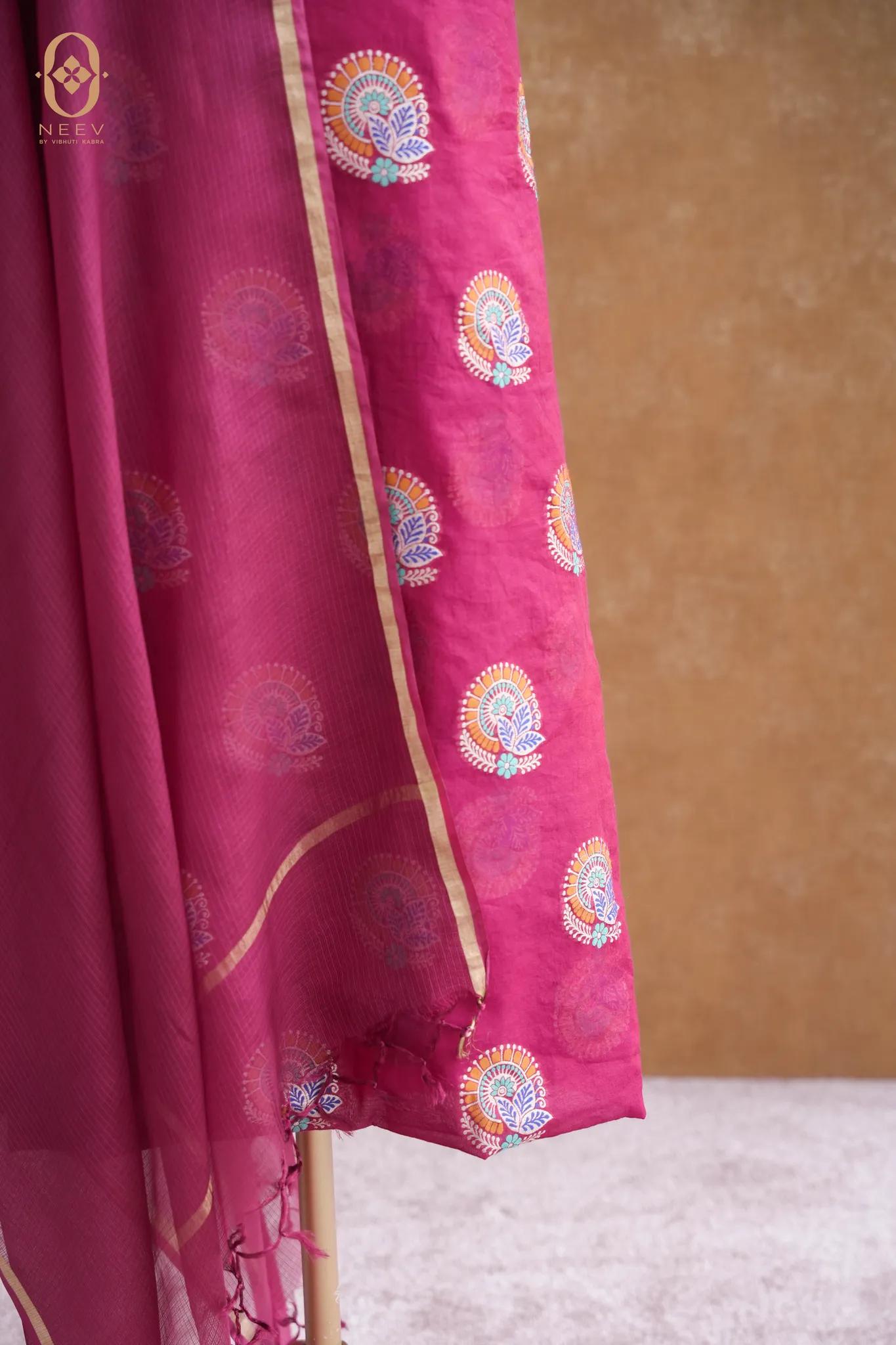 Chanderi Meenakari Suit Set