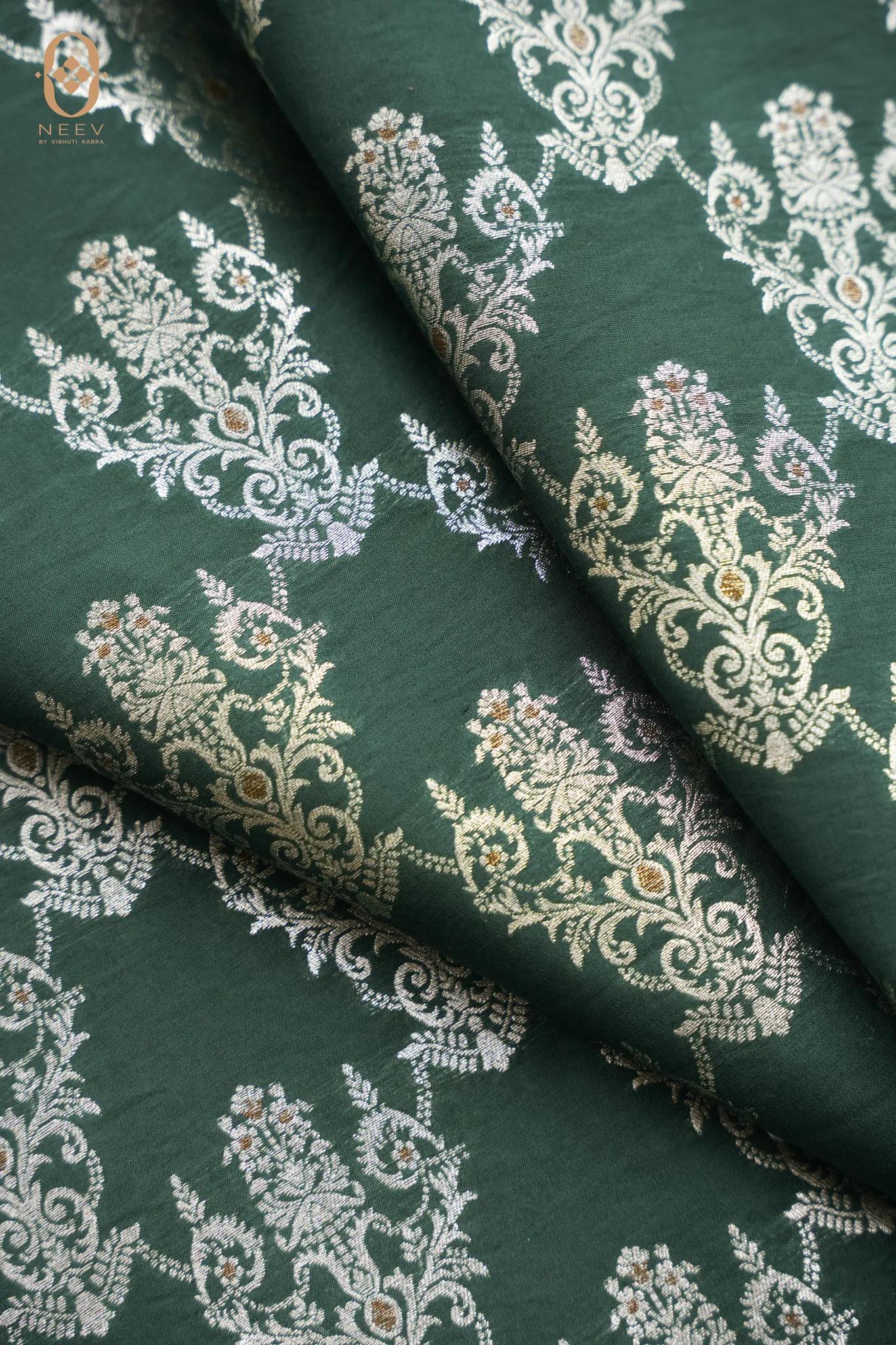 Mulberry Cotton Jaal Fabric