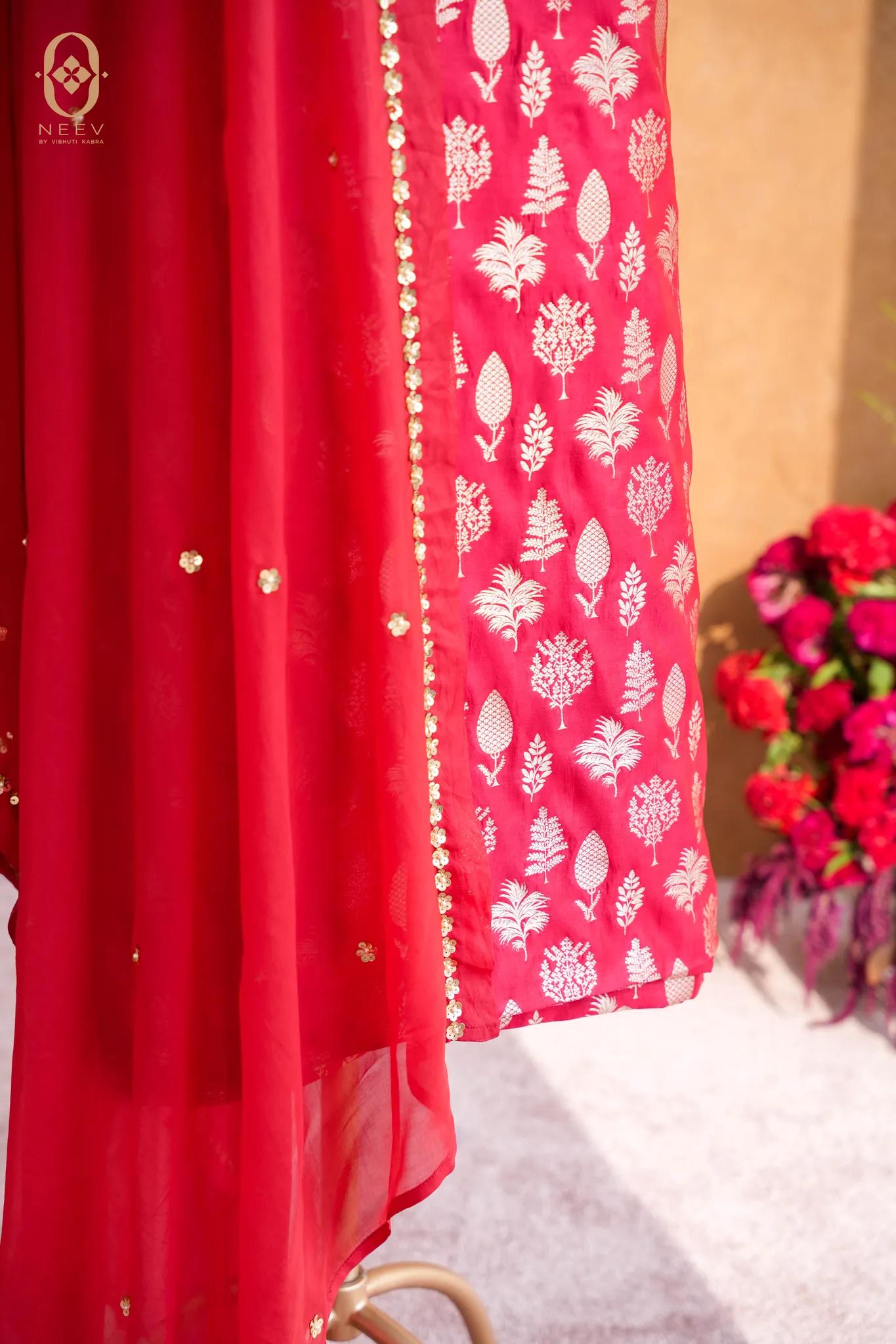 Chinia Silk Boota Suit Set