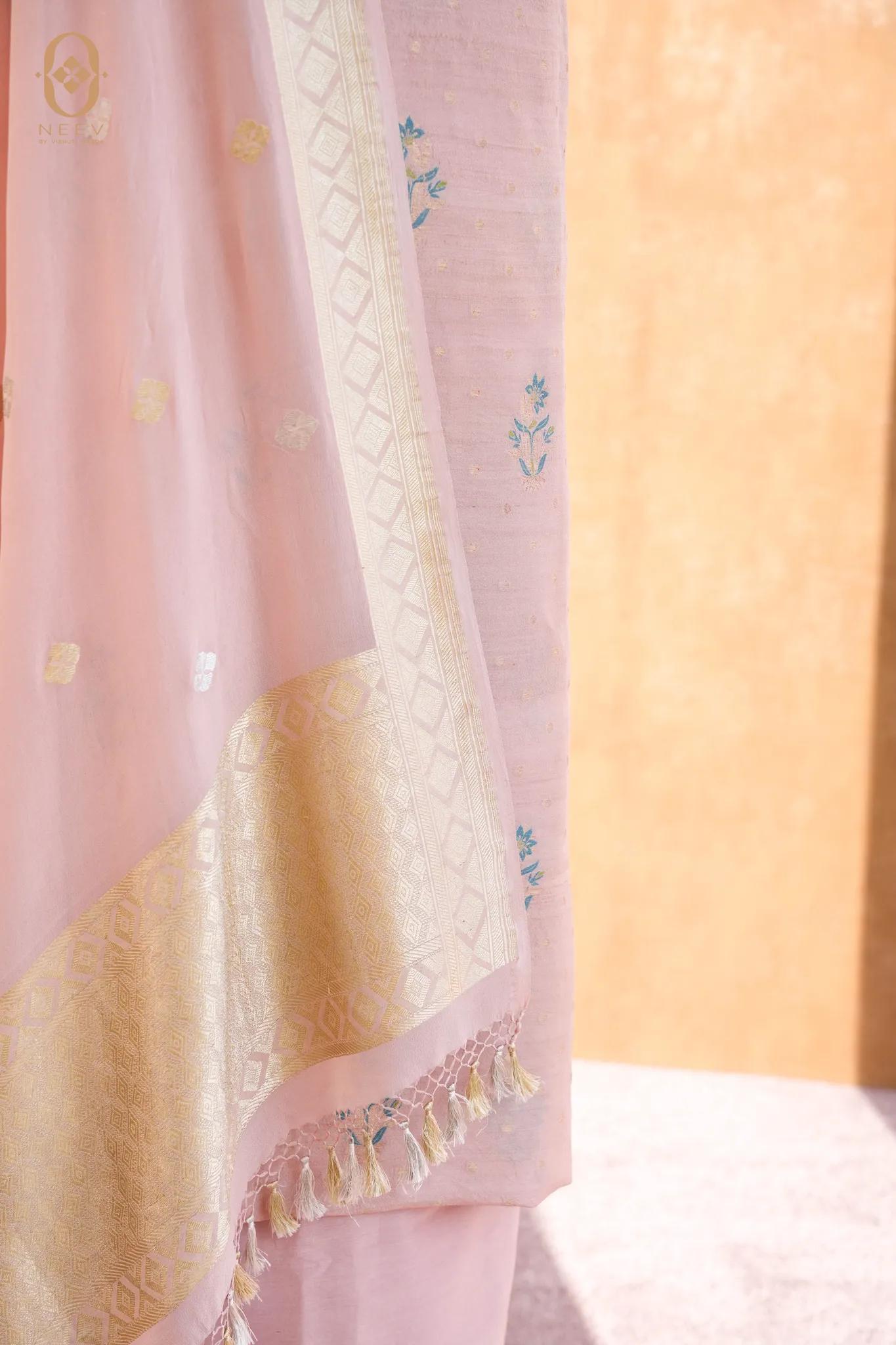 Munga Tassar Meenakari Suit Set