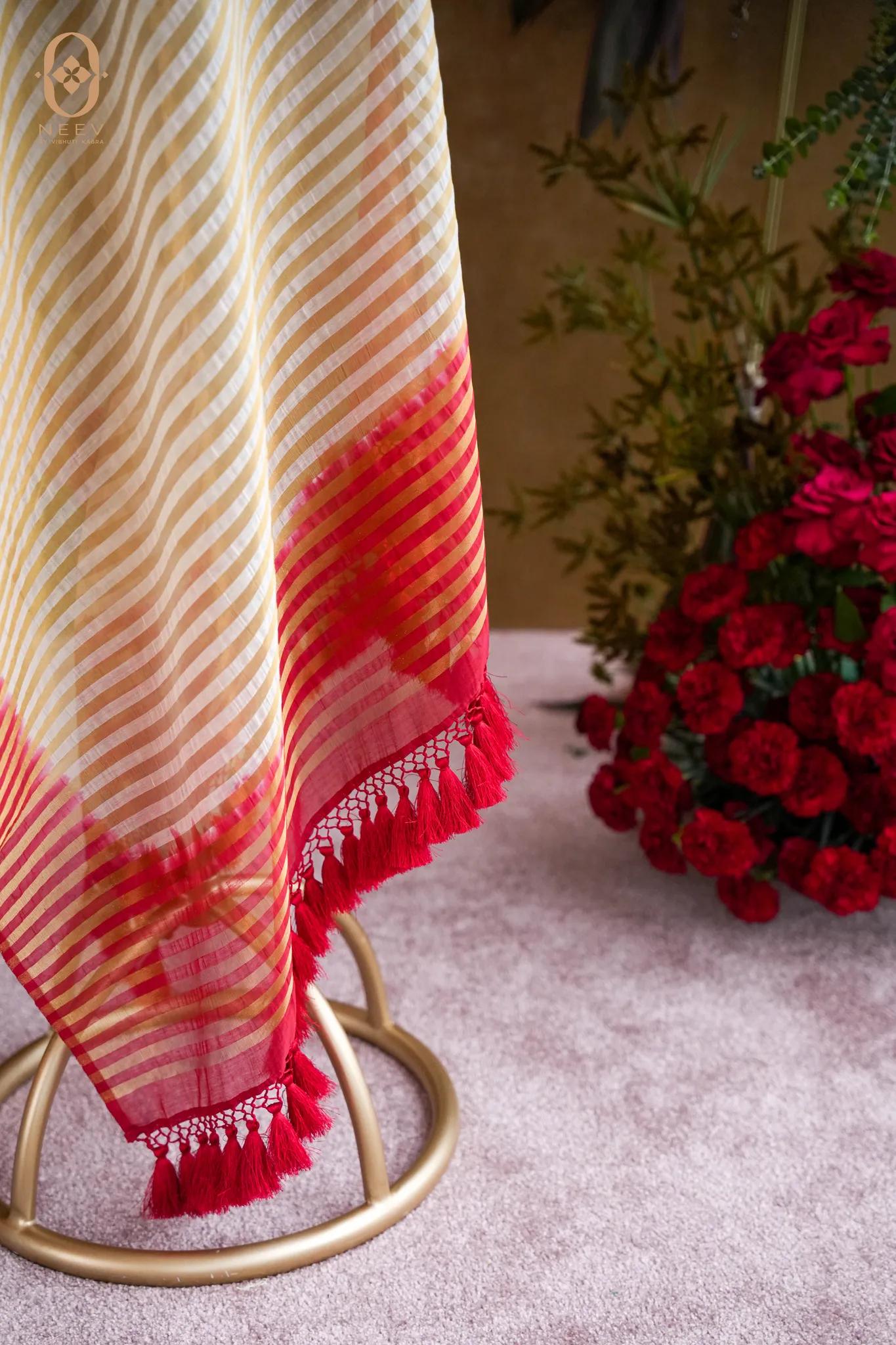 Chanderi Ombre Stripe Dupatta
