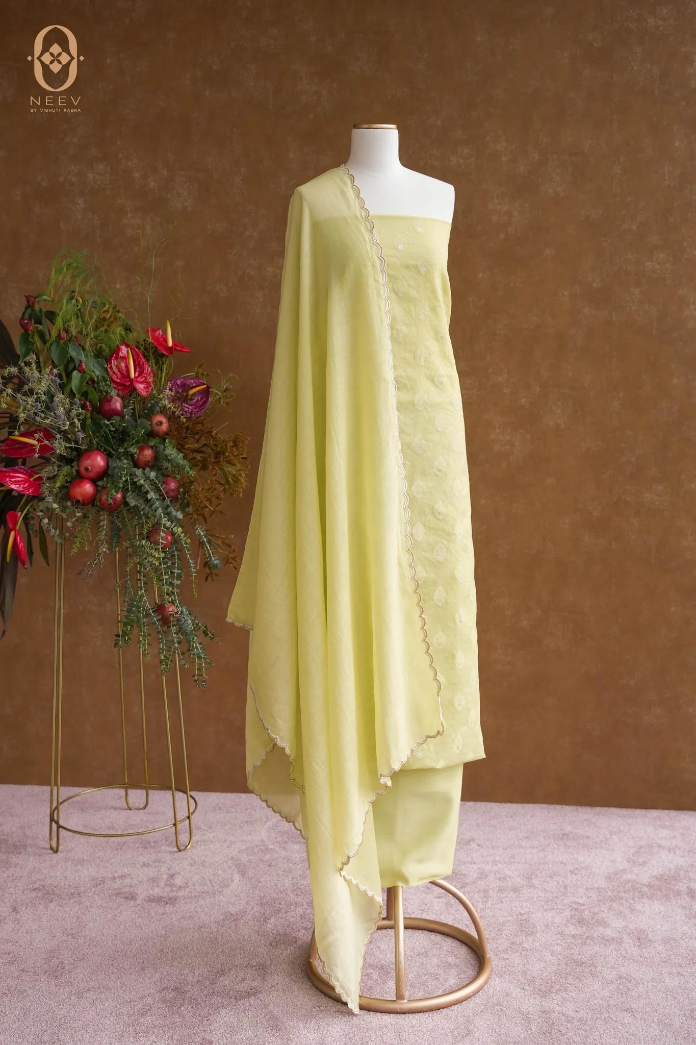 Chanderi Jacquard Suit Set