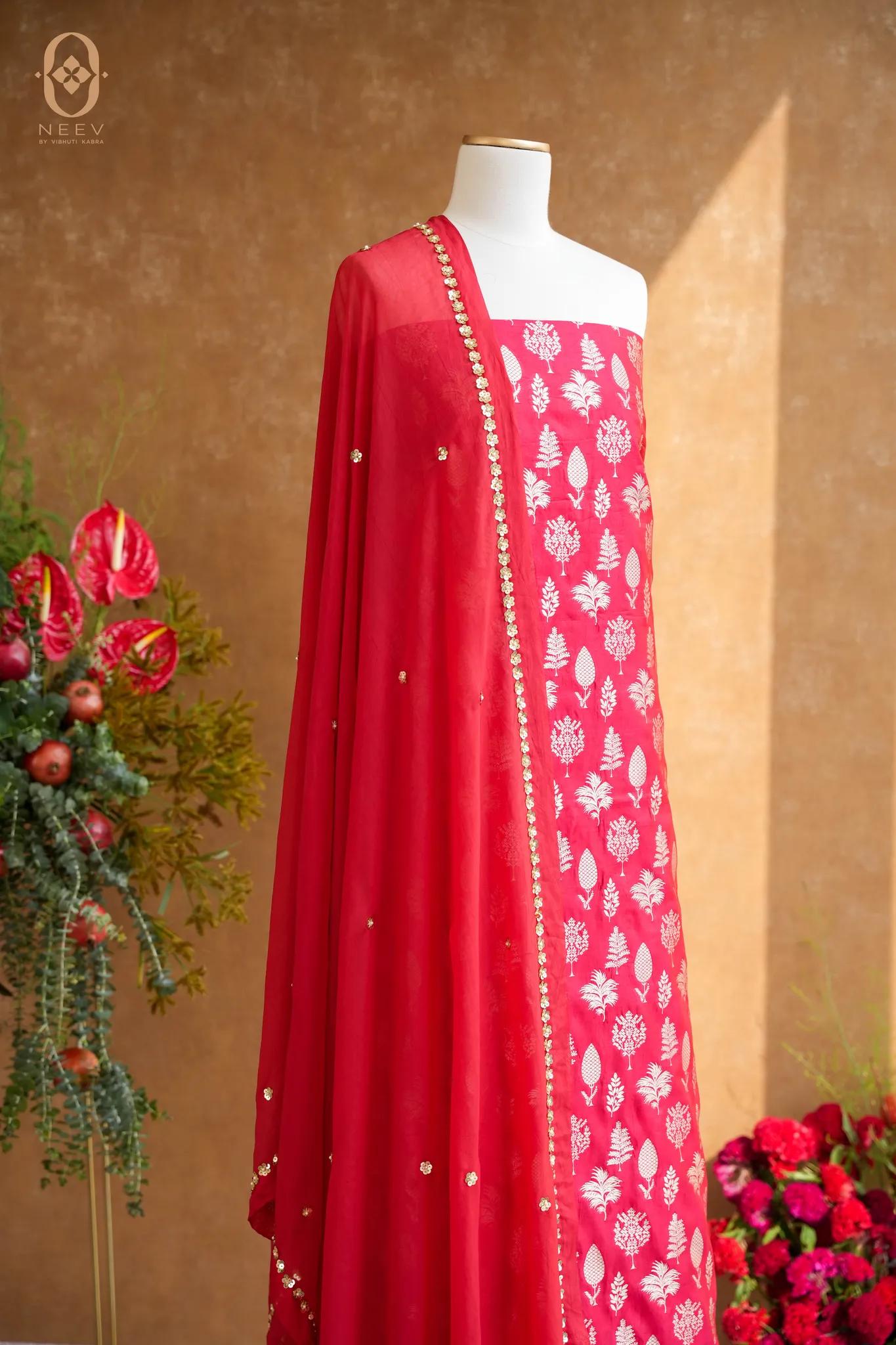 Chinia Silk Boota Suit Set