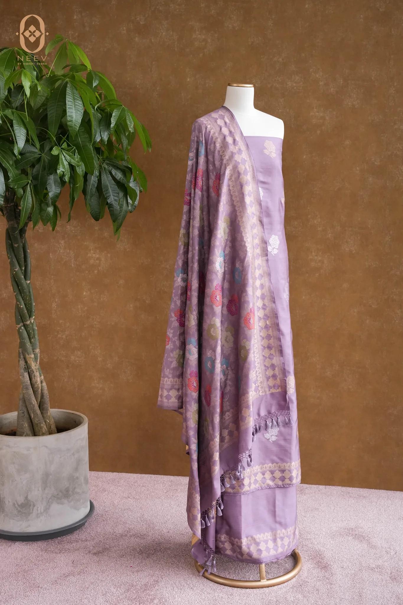 Ek Tara Katan Silk Multi Meena Suit Set
