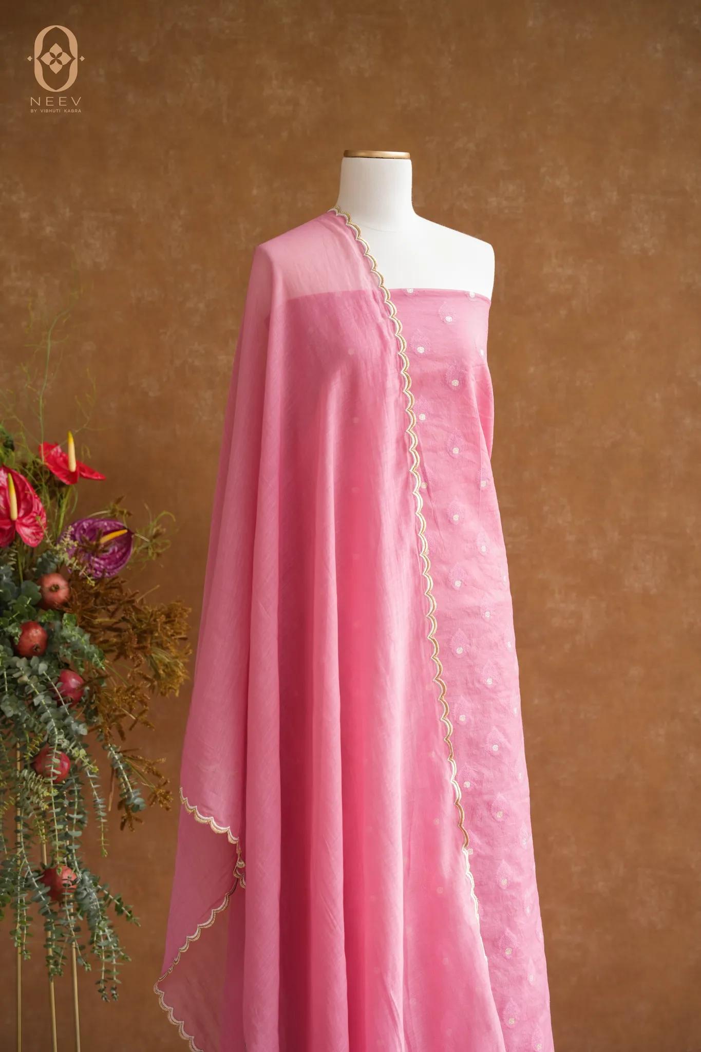 Chanderi Jacquard Suit Set