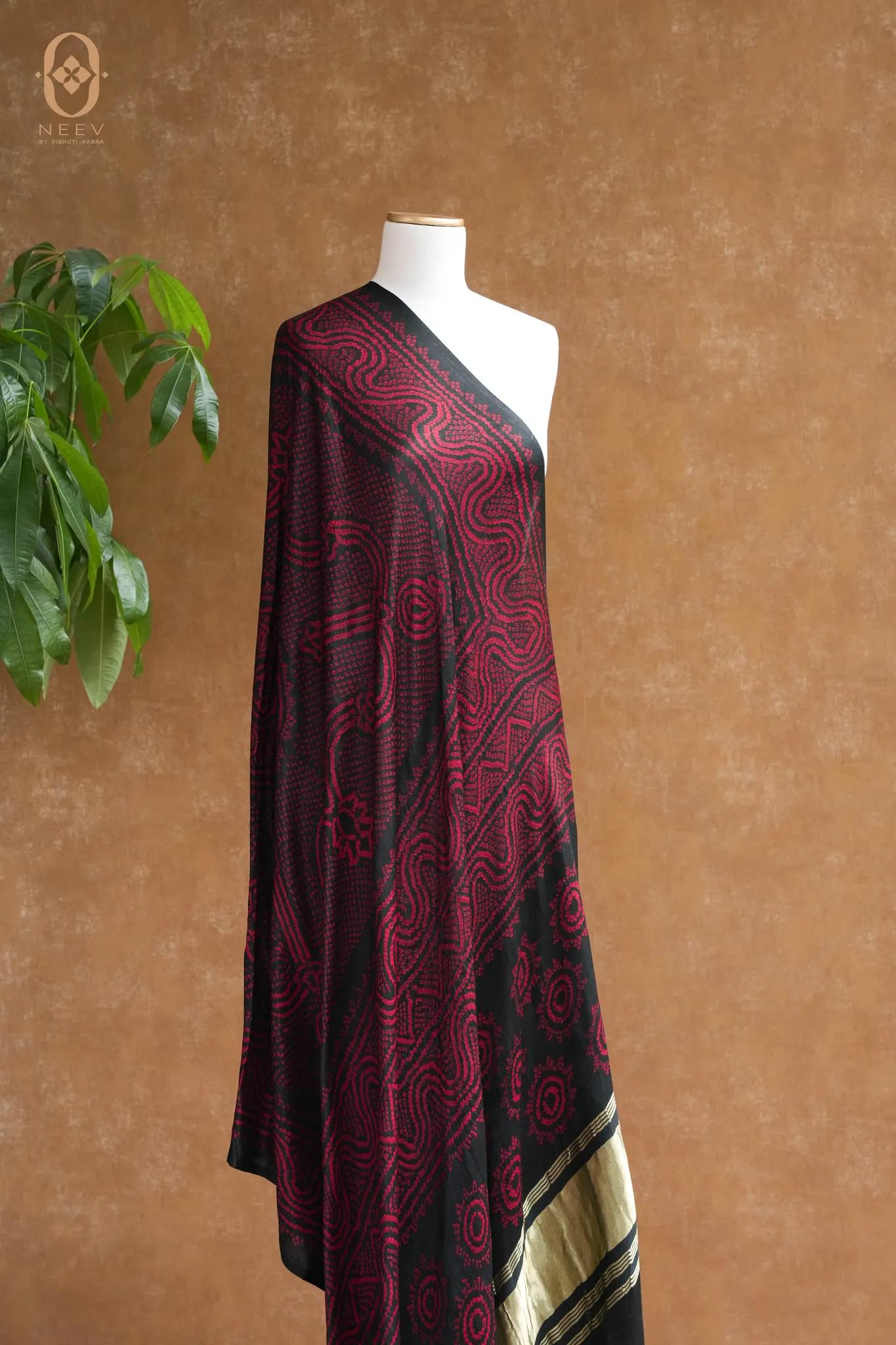 Gaji Silk Bandhani Dupatta
