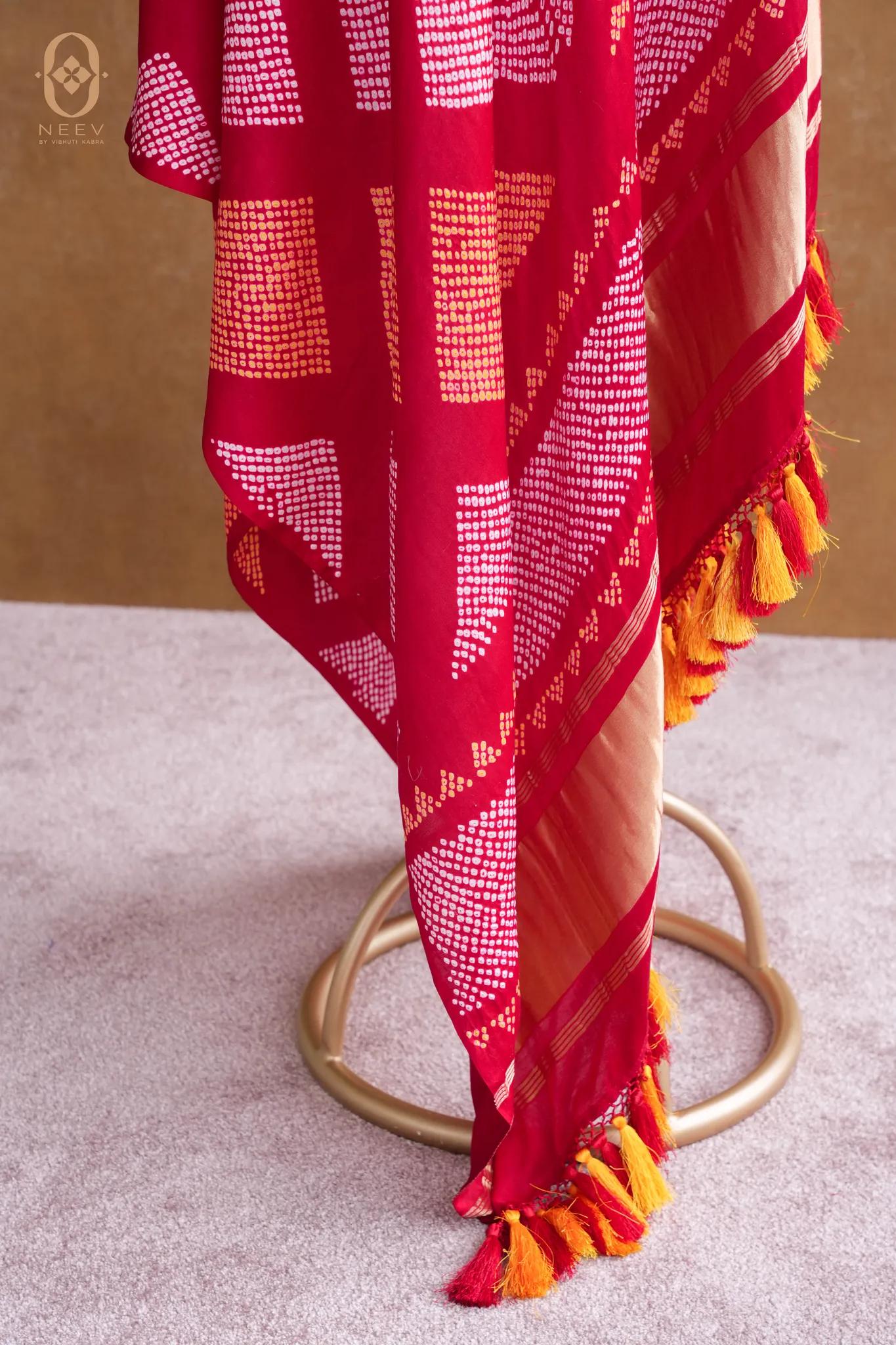 Gaji Silk Bandhani Dupatta