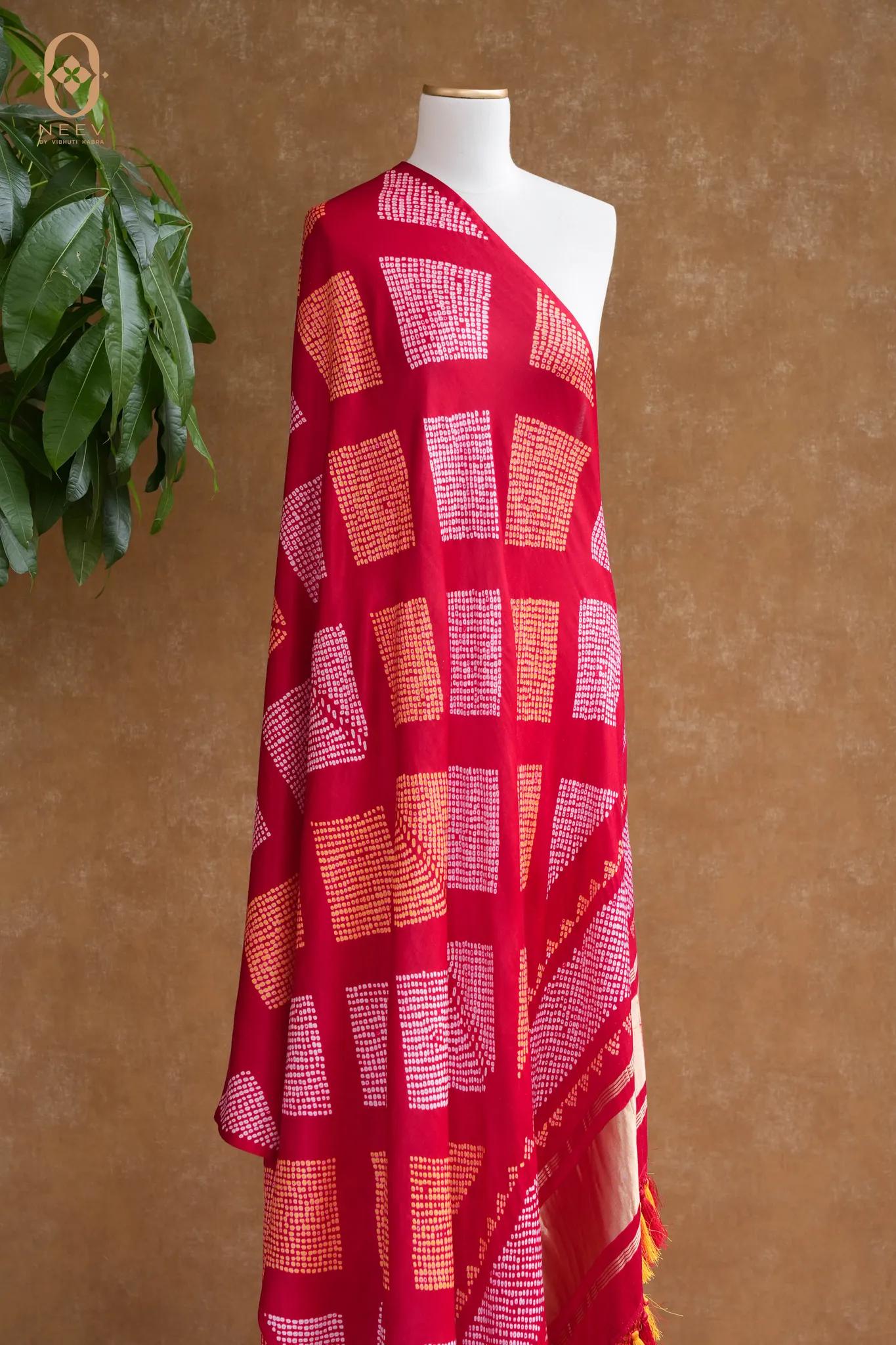Gaji Silk Bandhani Dupatta