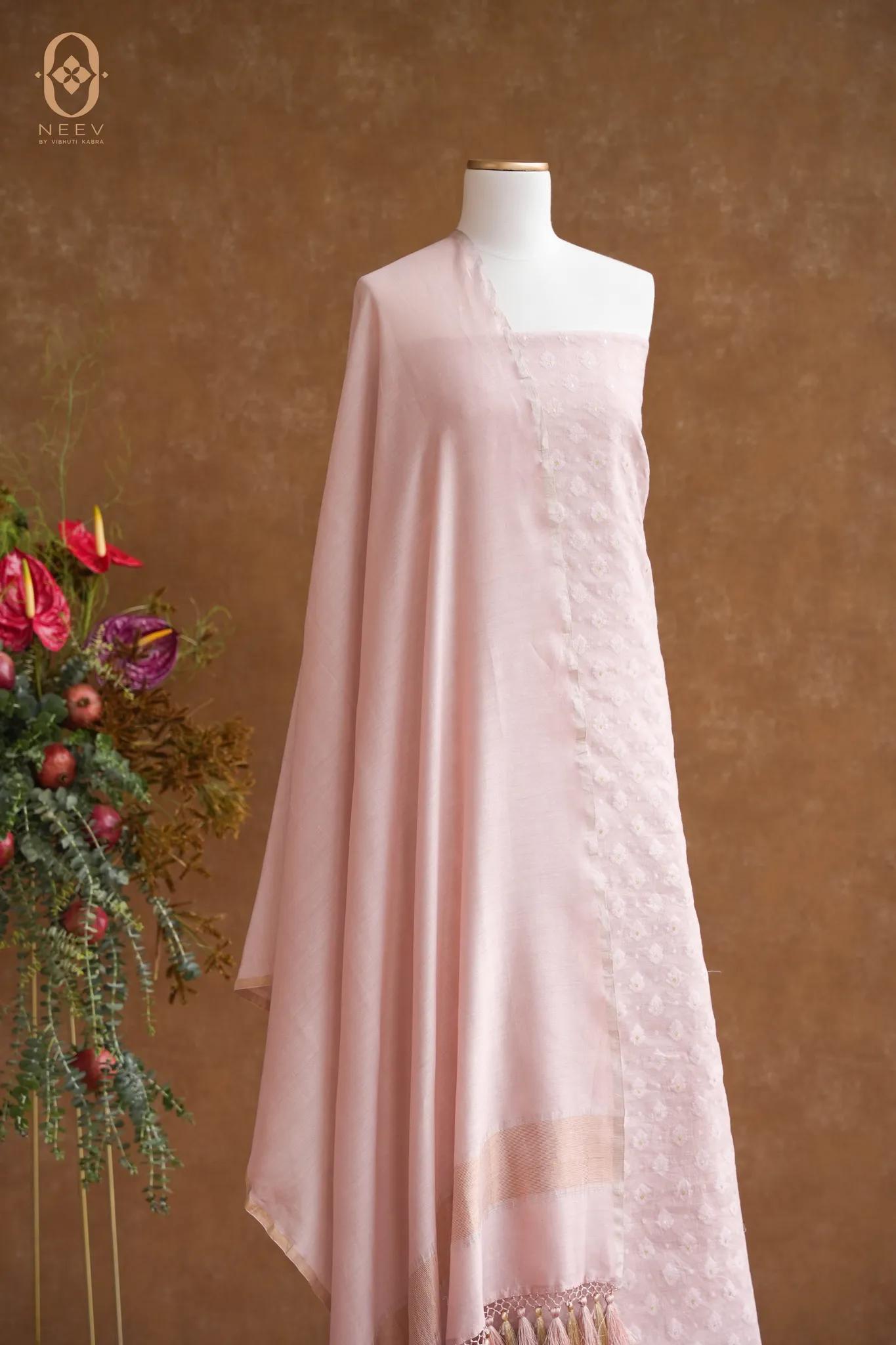 Chanderi Jacquard Suit Set