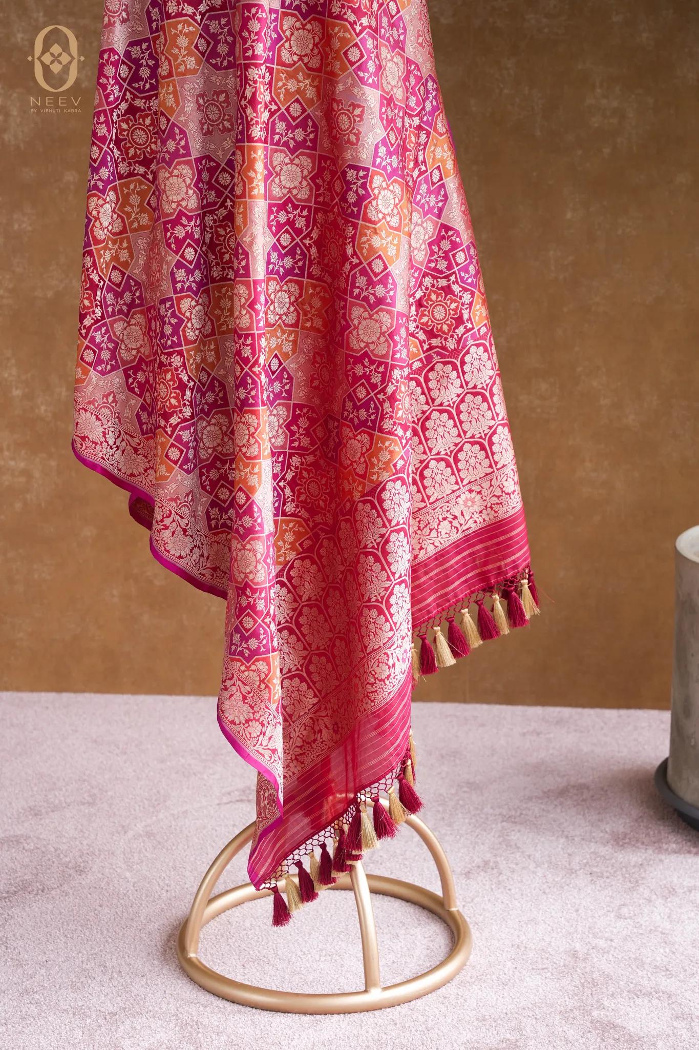 Katan Silk Multi Colour Dupatta