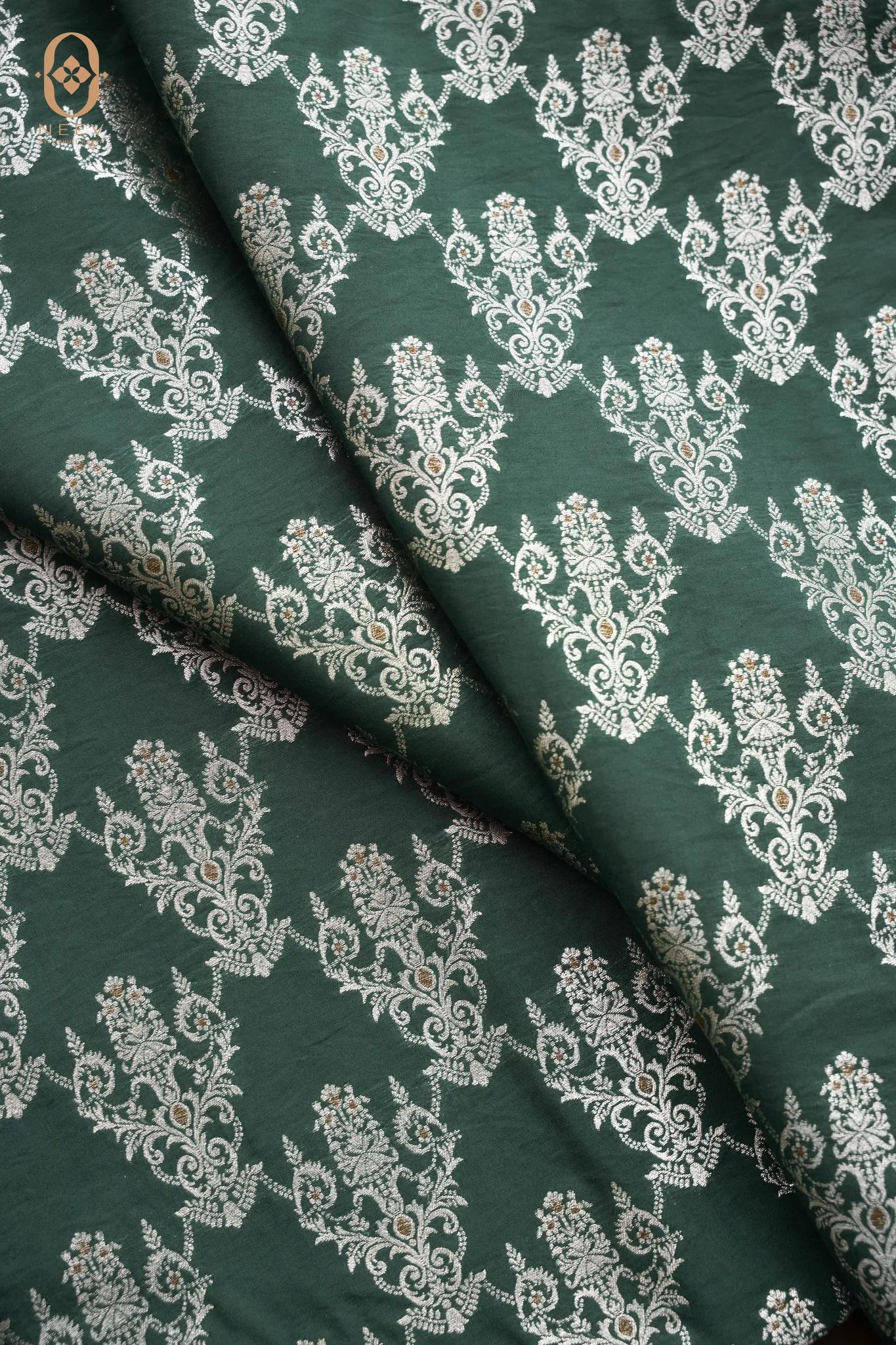 Mulberry Cotton Jaal Fabric