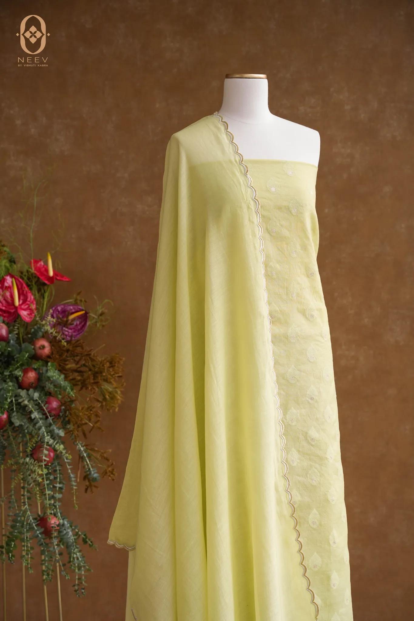 Chanderi Jacquard Suit Set