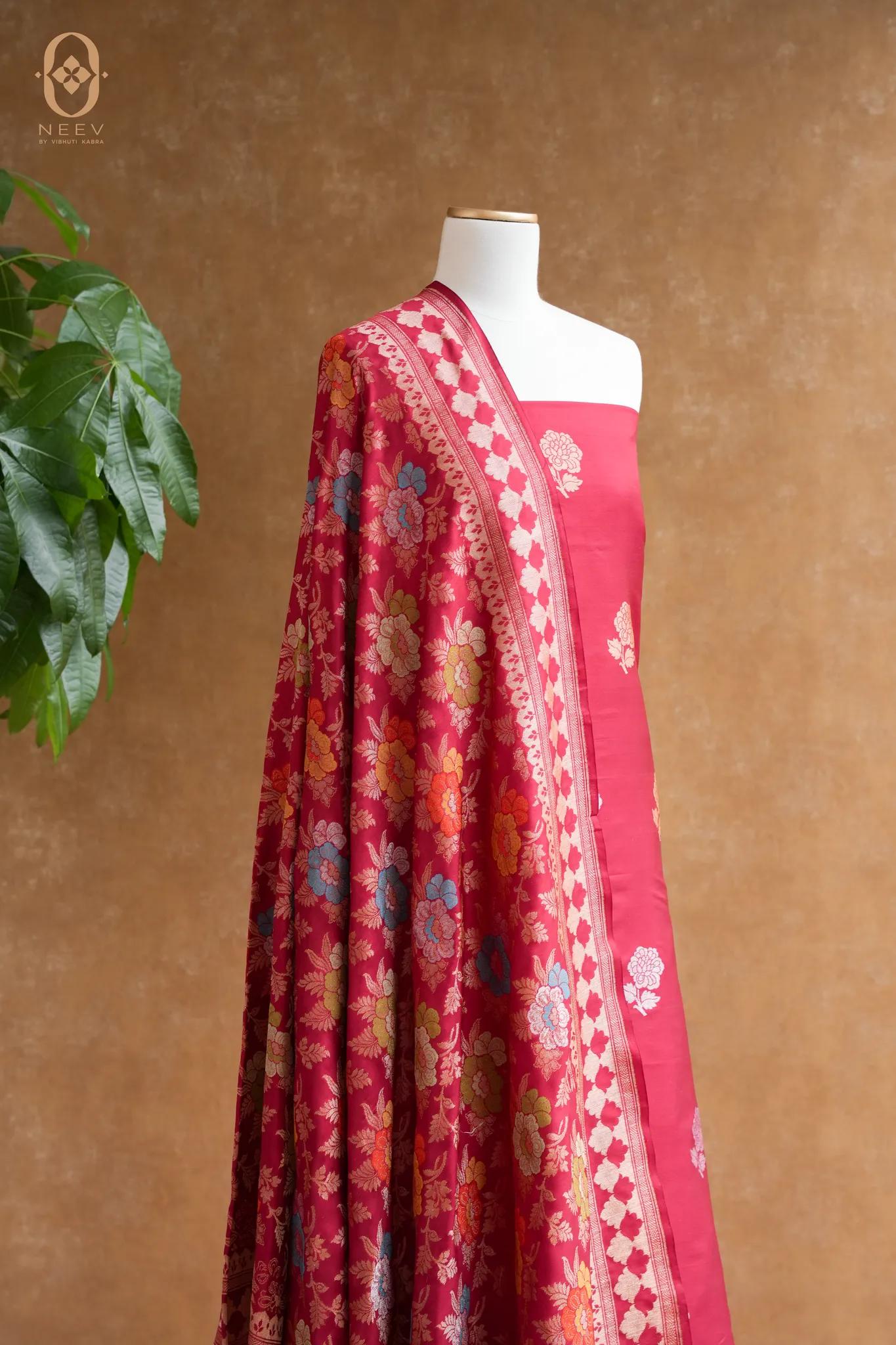 Ek Tara Katan Silk Multi Meena Suit Set
