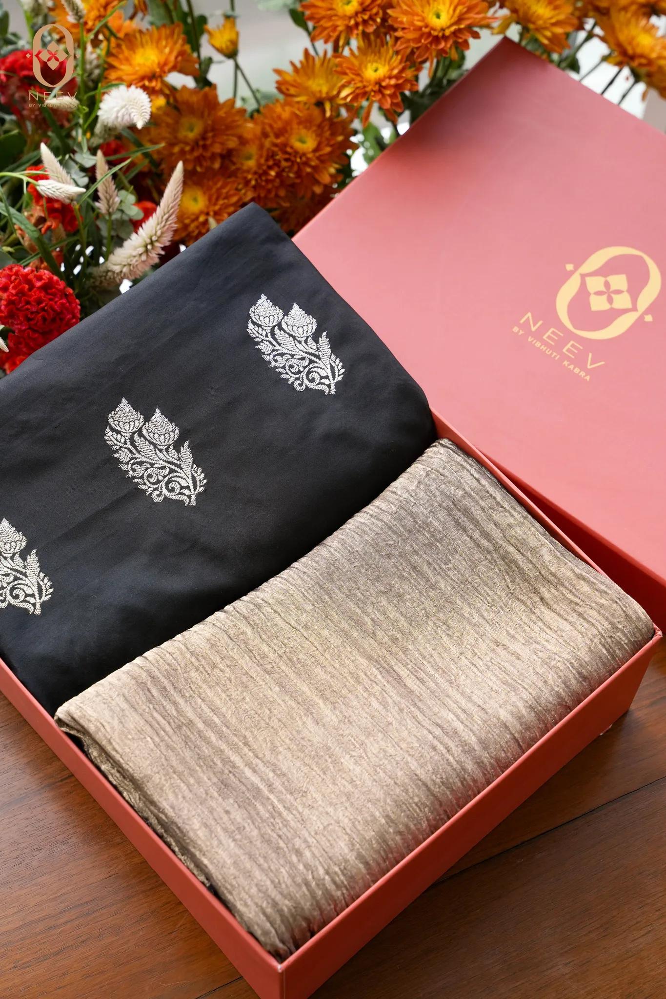 Katan And Tissue Silk Suit Set