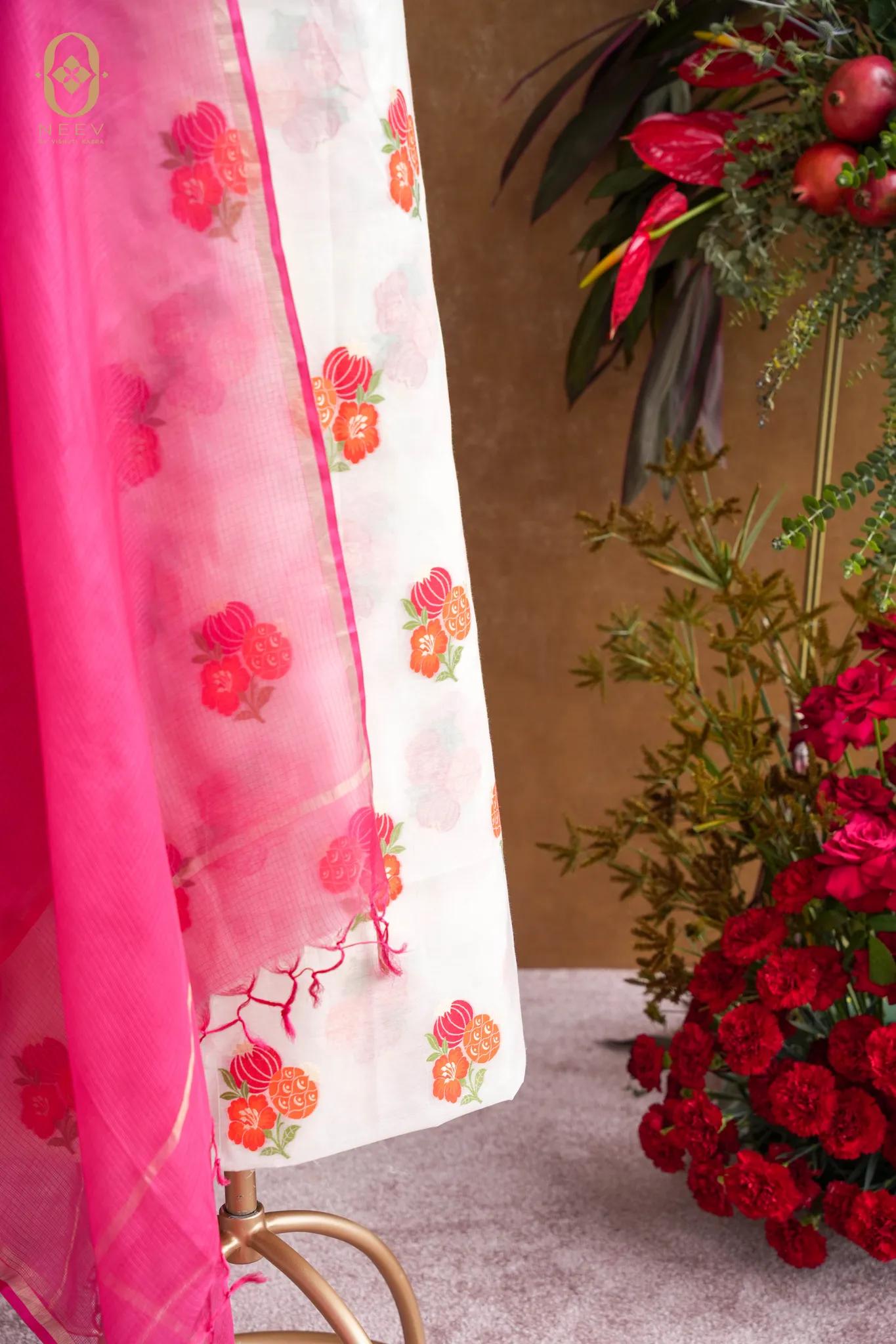 The Sacred Garden- Chanderi Cotton Anar Suit Set