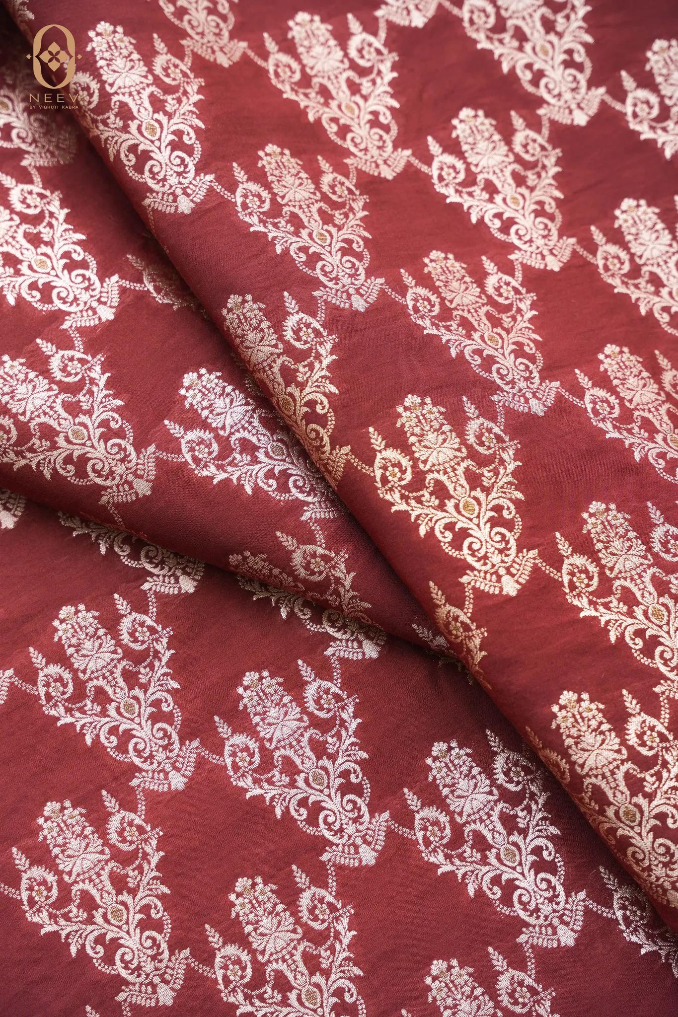 Mulberry Cotton Jaal Fabric