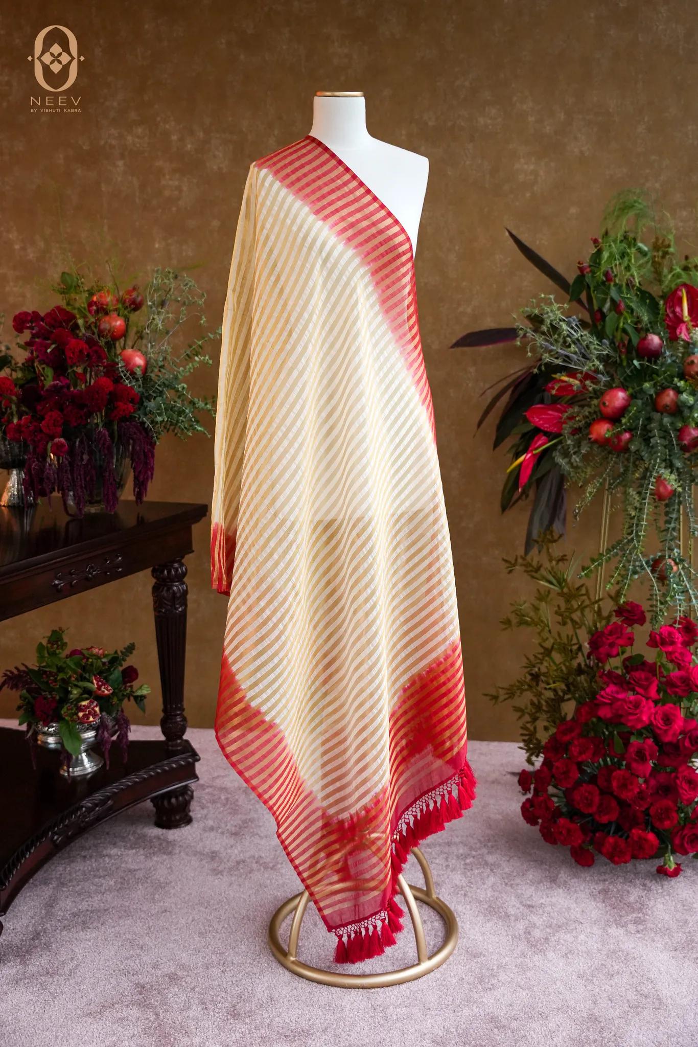 Chanderi Ombre Stripe Dupatta