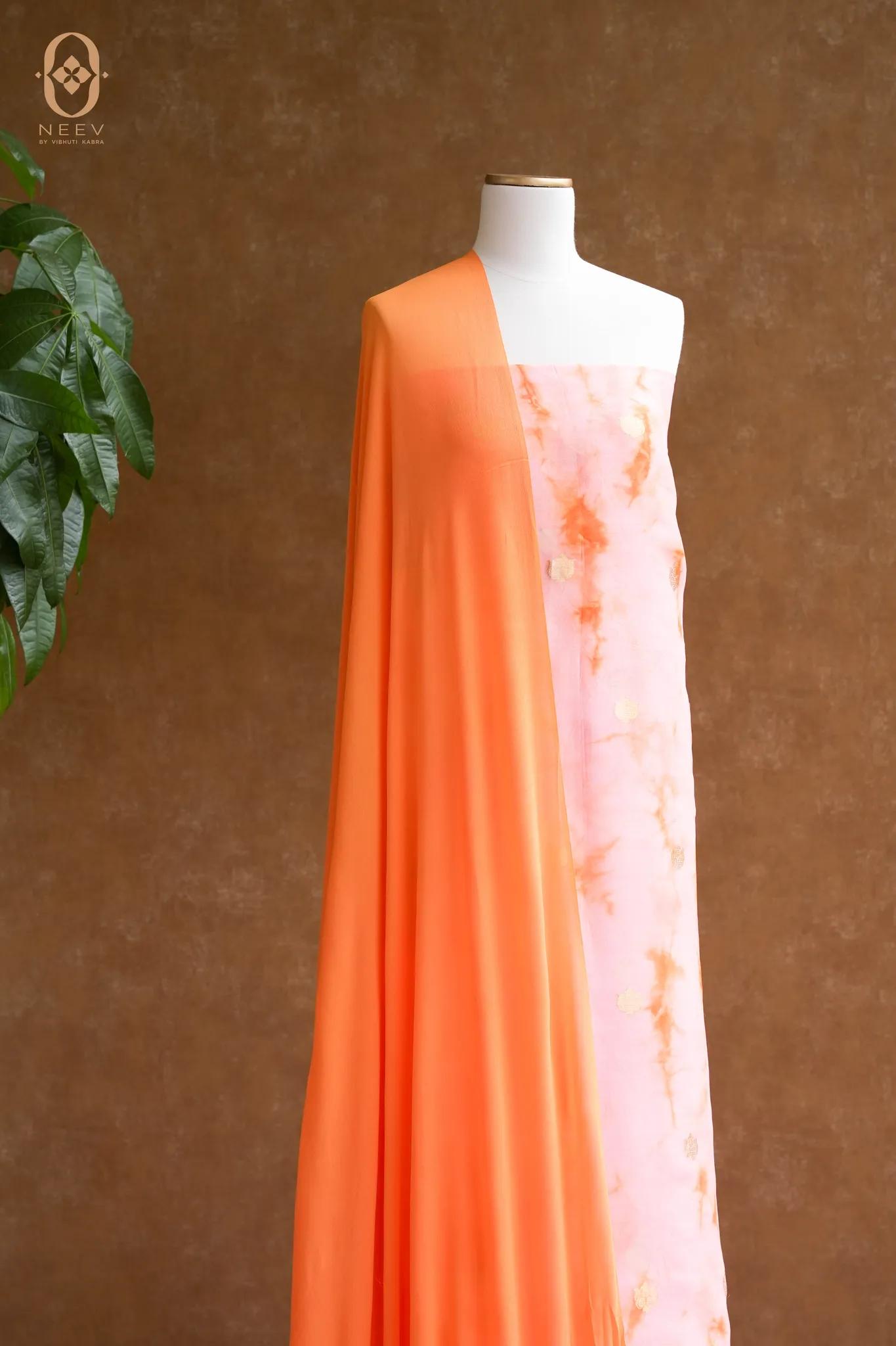 Shibori Organza Boota Suit Set