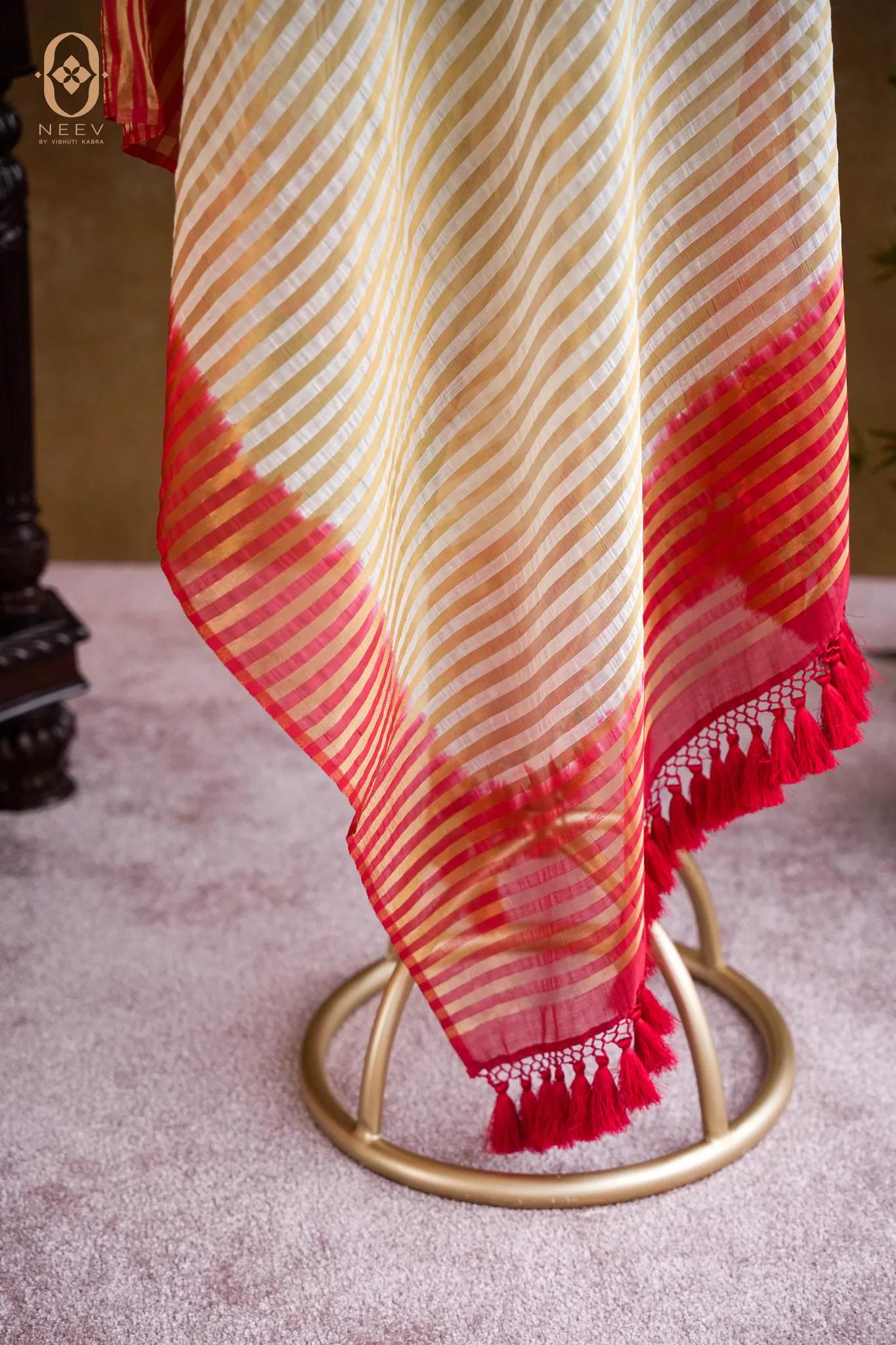 Chanderi Ombre Stripe Dupatta
