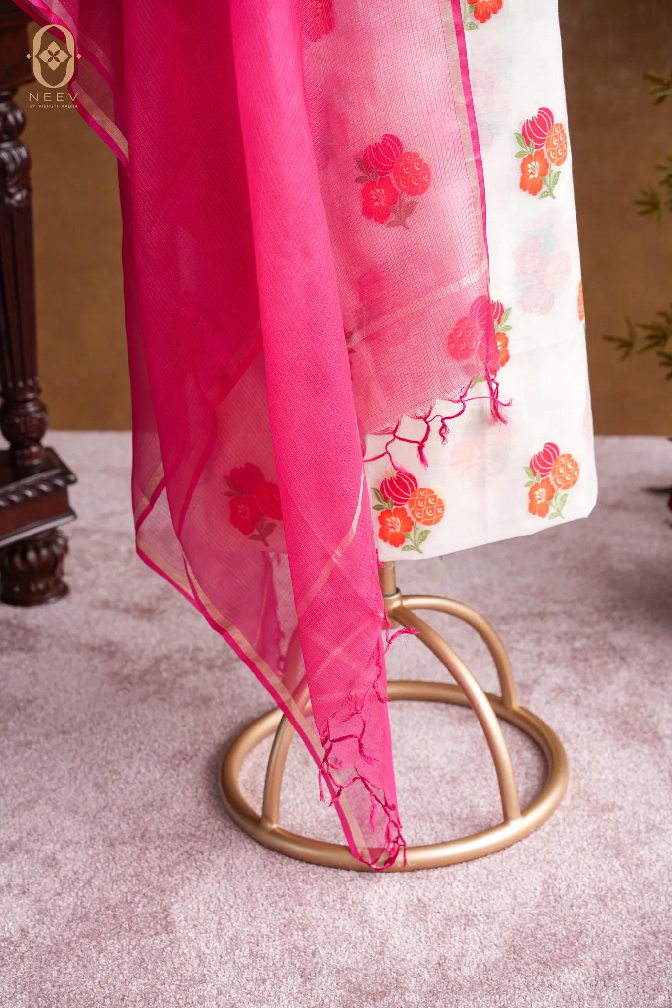 The Sacred Garden- Chanderi Cotton Anar Suit Set