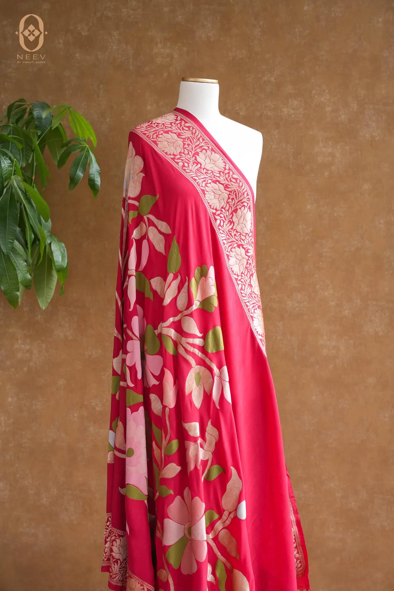 Georgette Multi Meenakari Dupatta
