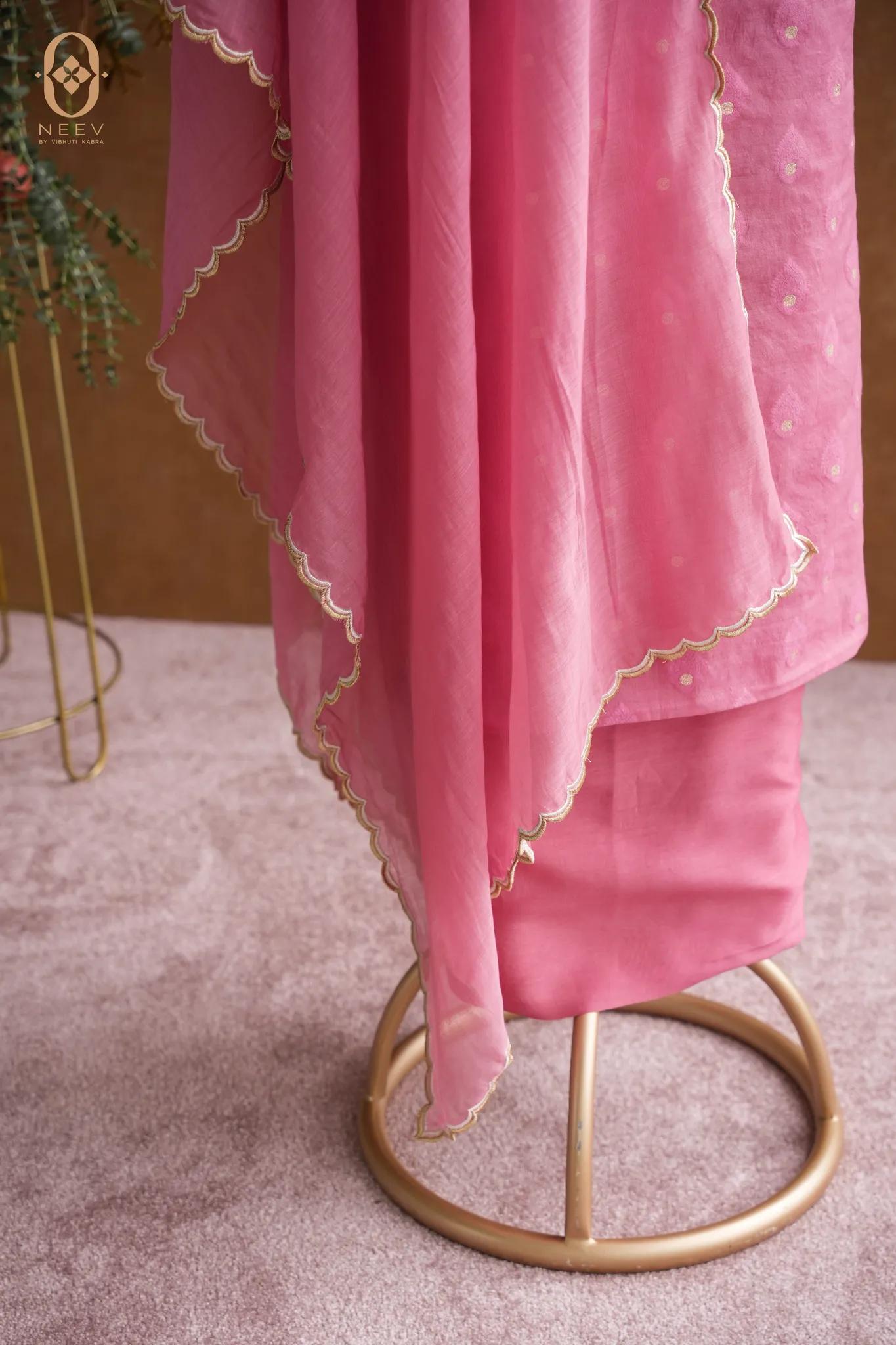 Chanderi Jacquard Suit Set