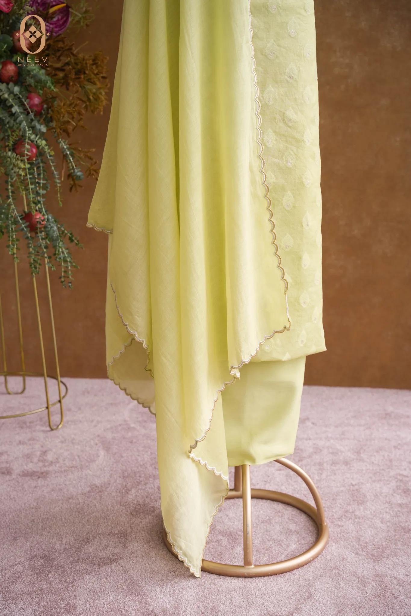 Chanderi Jacquard Suit Set