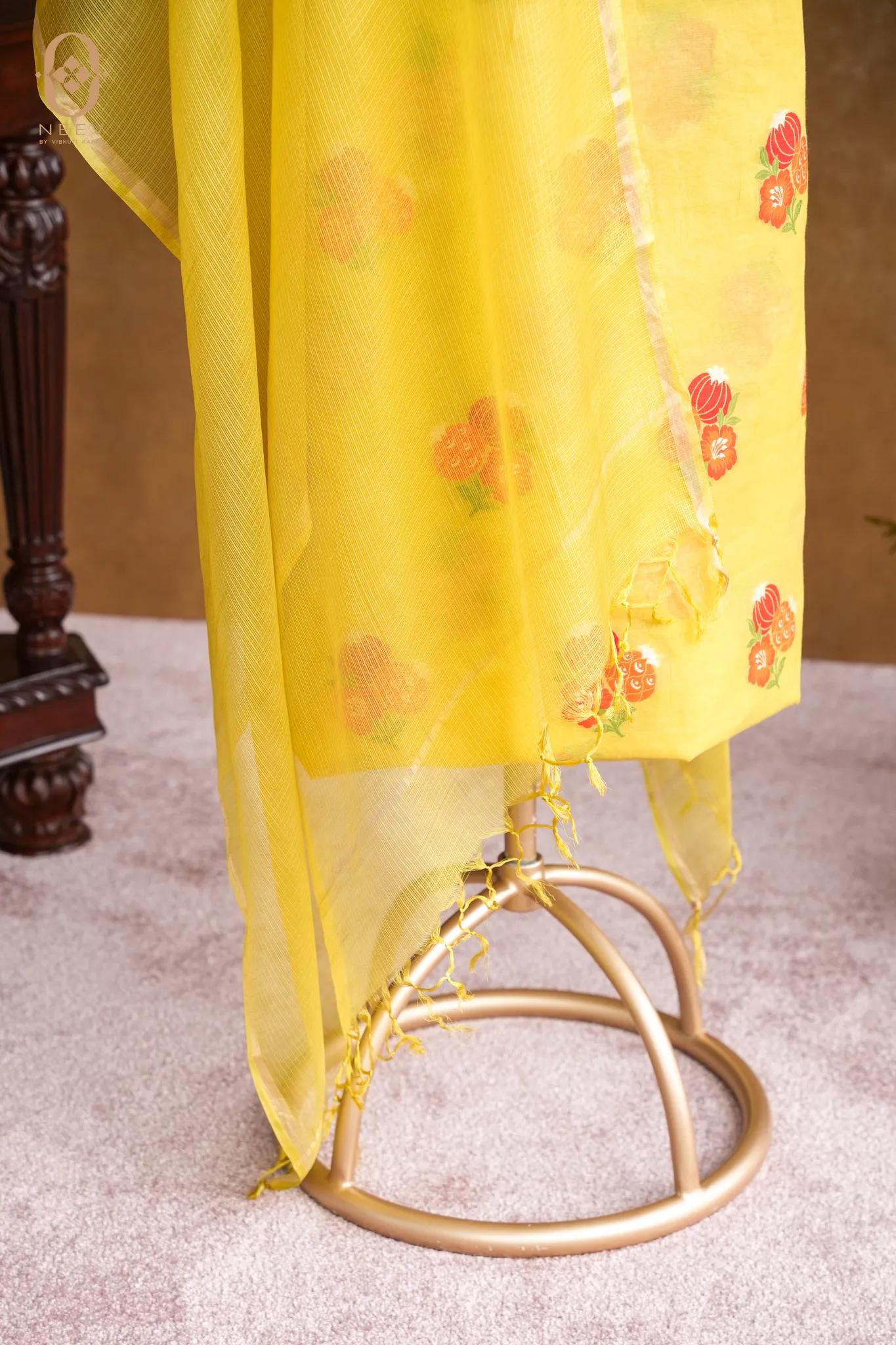 The Sacred Garden- Chanderi Cotton Anar Suit Set