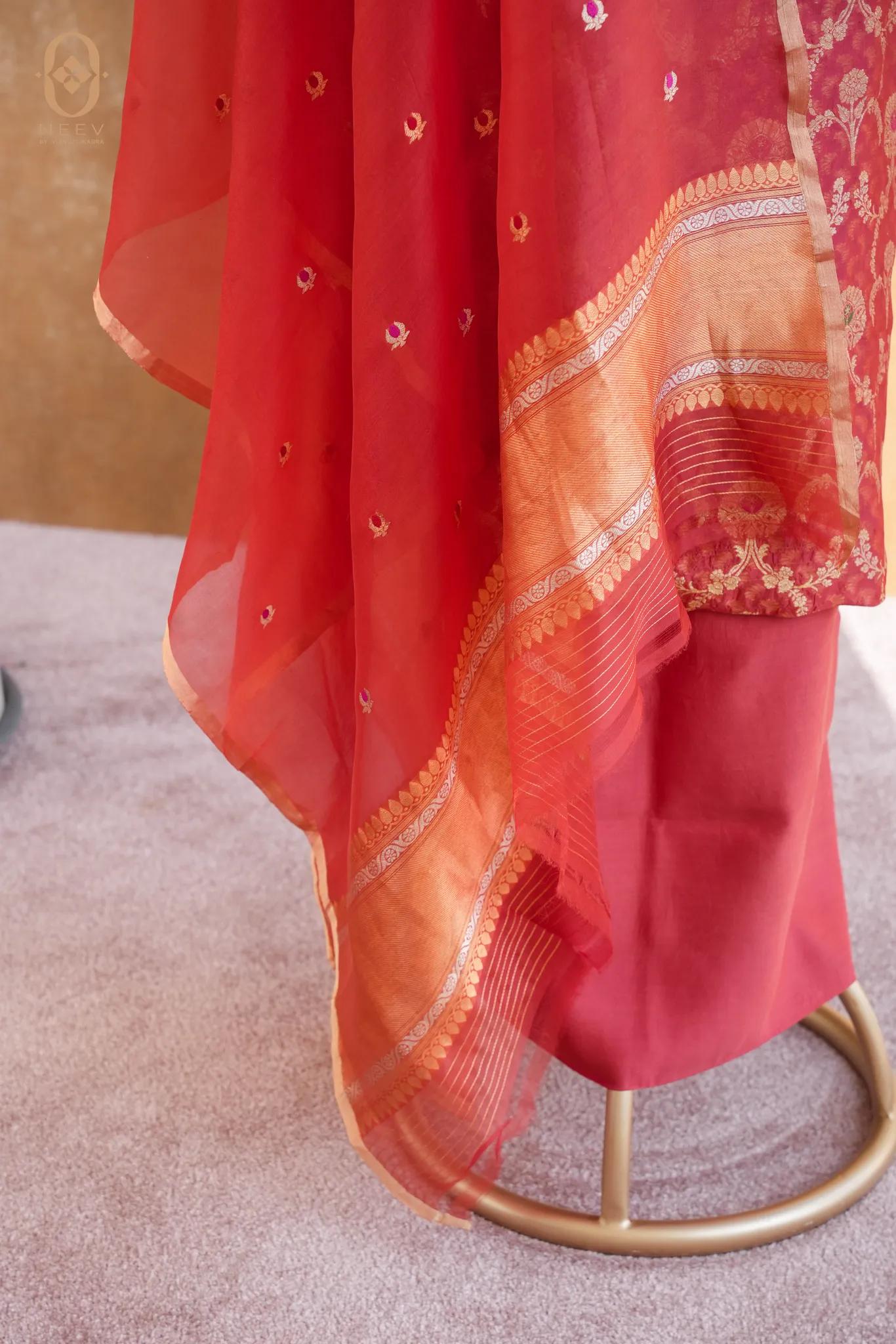 Chinia Silk Meenakari Suit Set