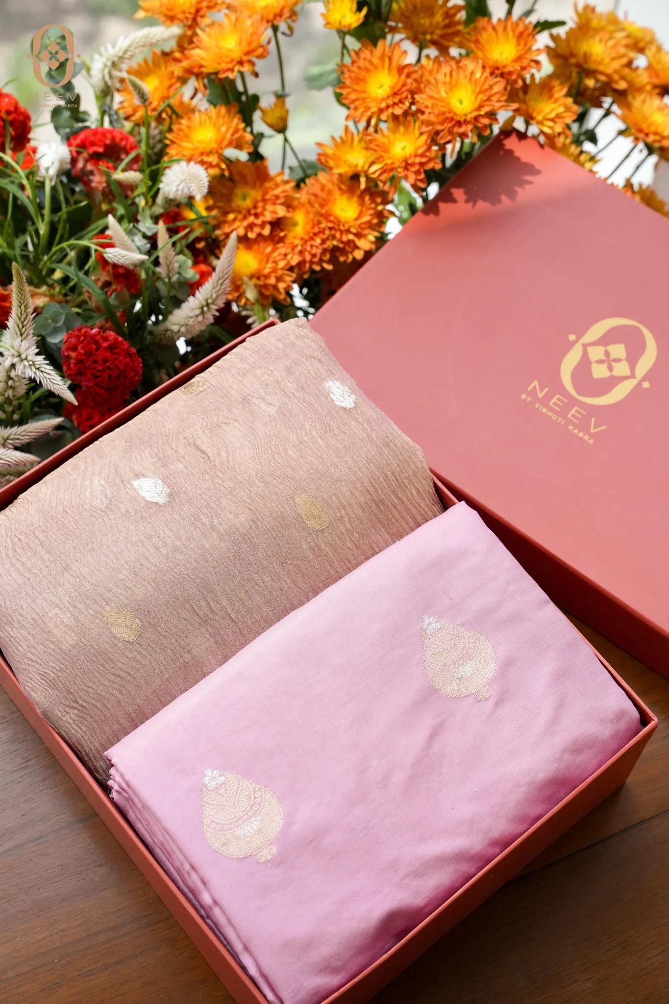 Katan And Tissue Silk Suit Set