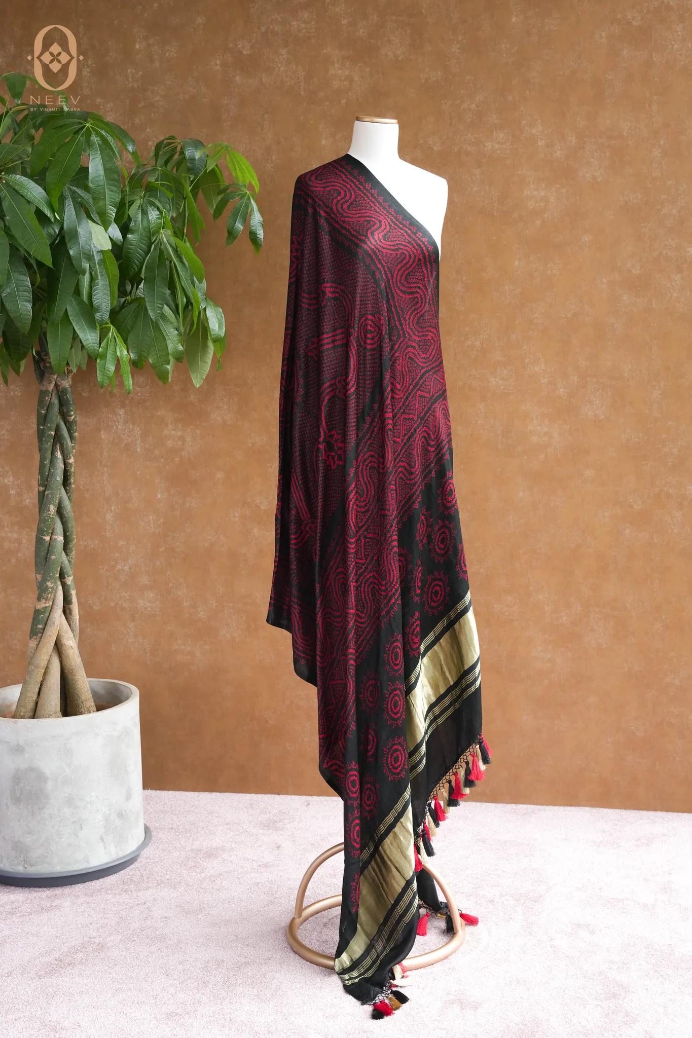 Gaji Silk Bandhani Dupatta