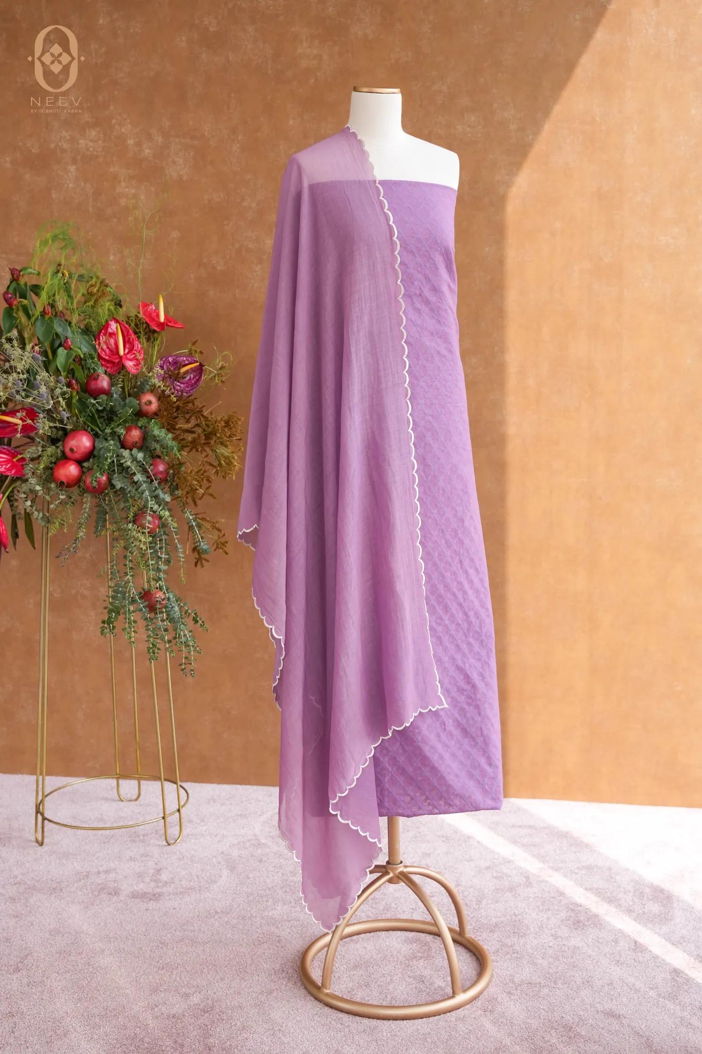 Chanderi Jacquard Suit Set
