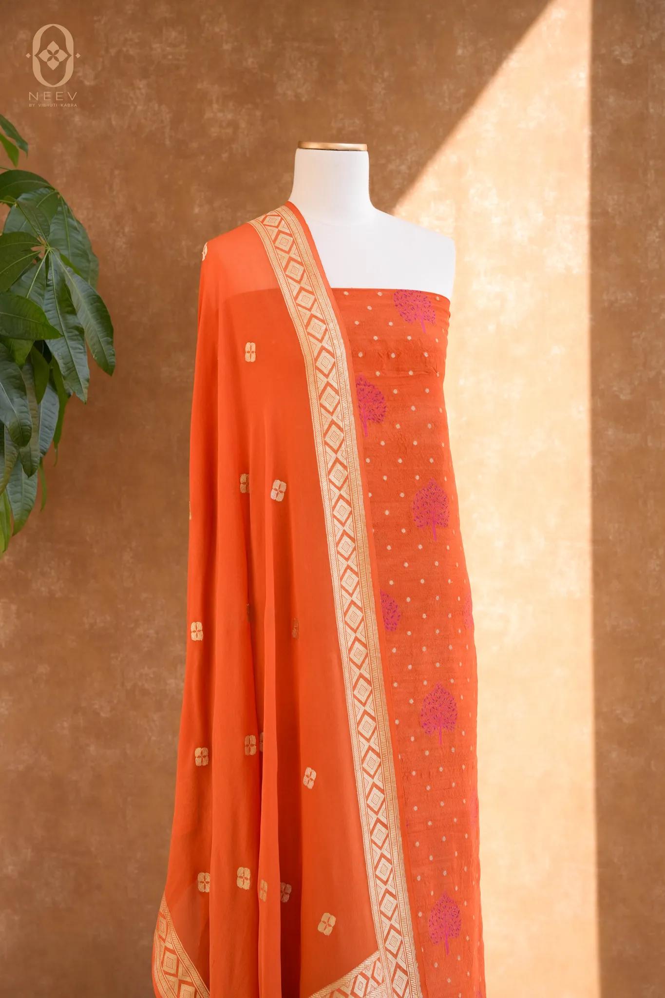 Munga Tassar Meenakari Suit Set