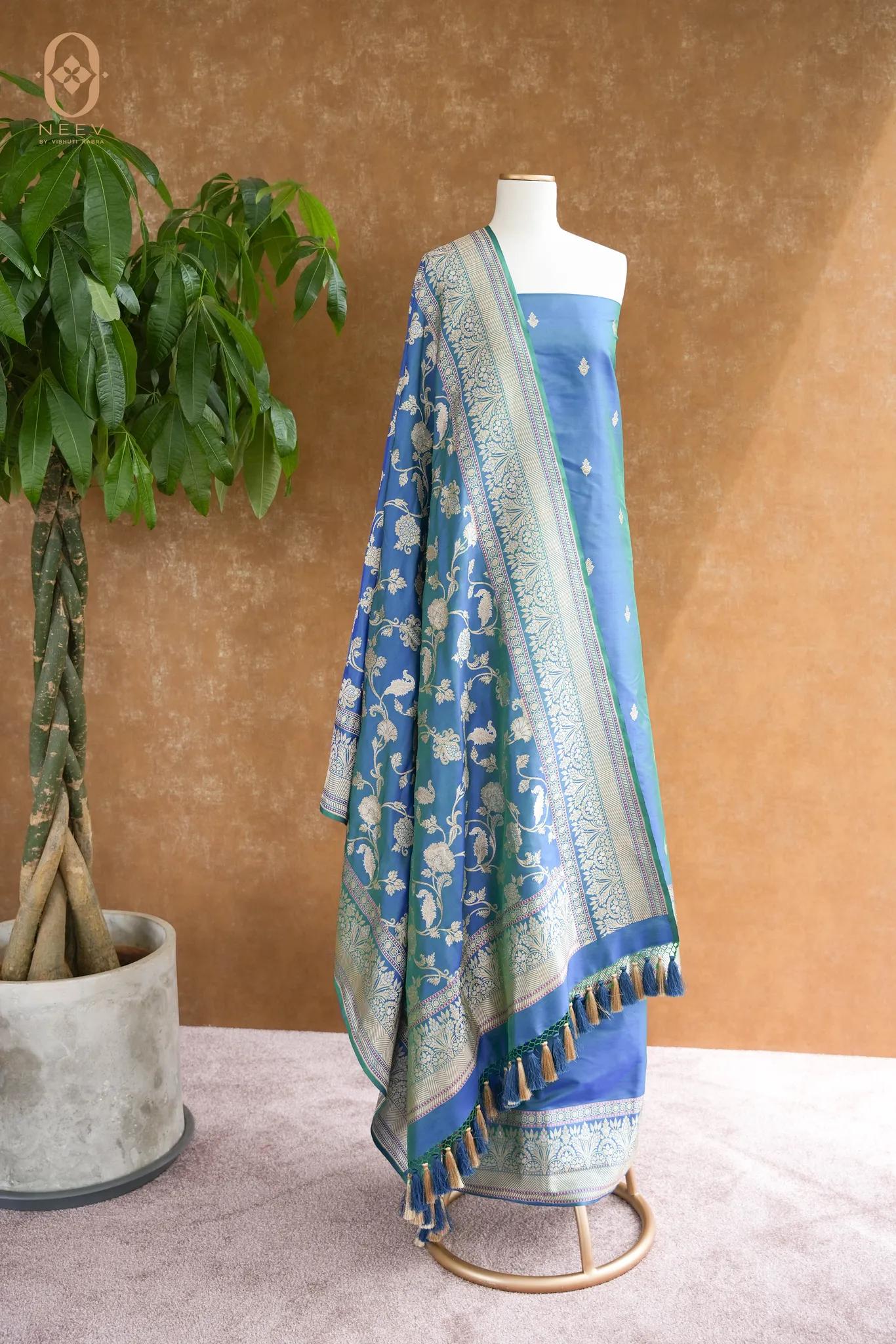 Dual Tone Katan Silk Suit Set