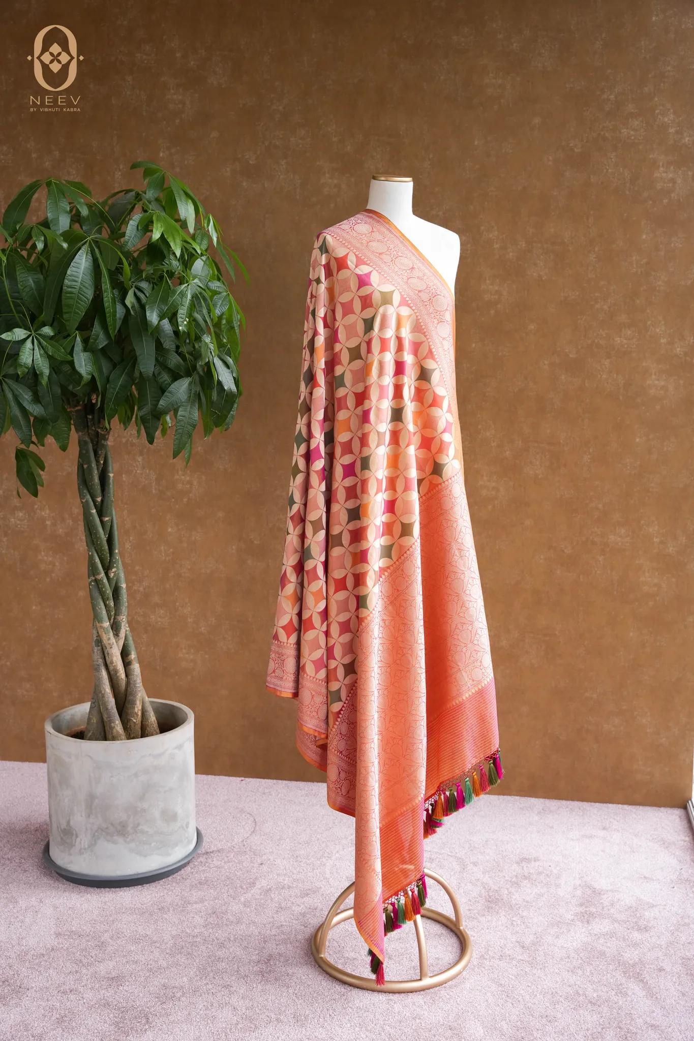 Katan Silk Multi Colour Dupatta