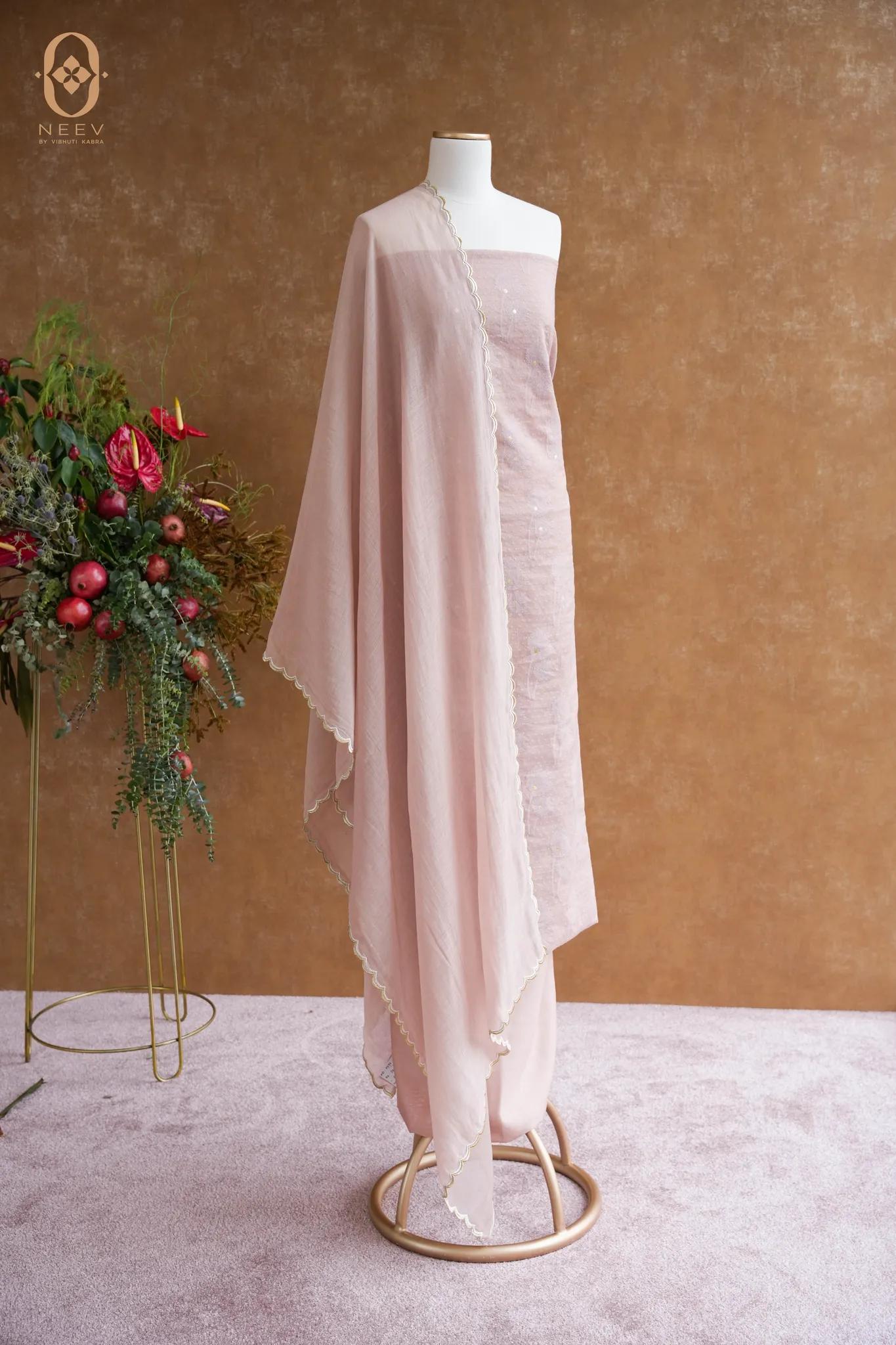 Chanderi Jacquard Suit Set