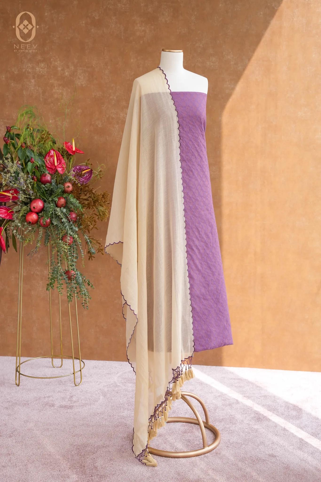 Chanderi Jacquard Suit Set