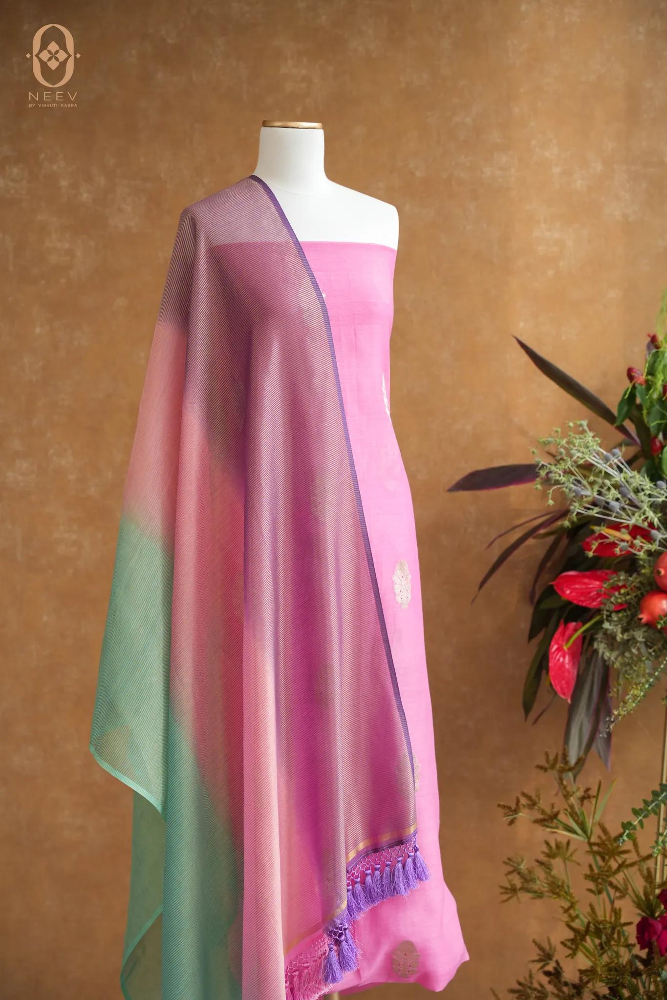 Mul Chanderi Boota Suit Set