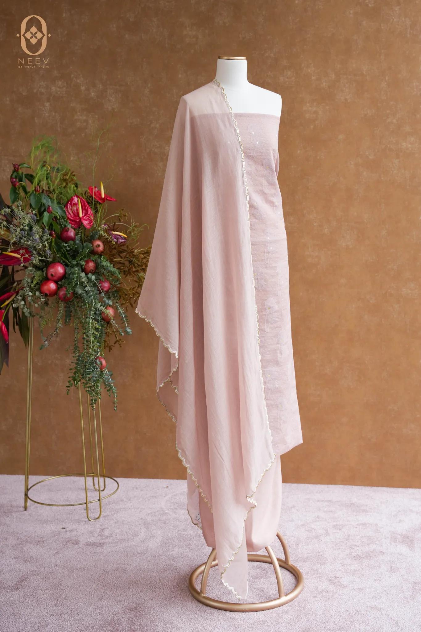 Chanderi Jacquard Suit Set