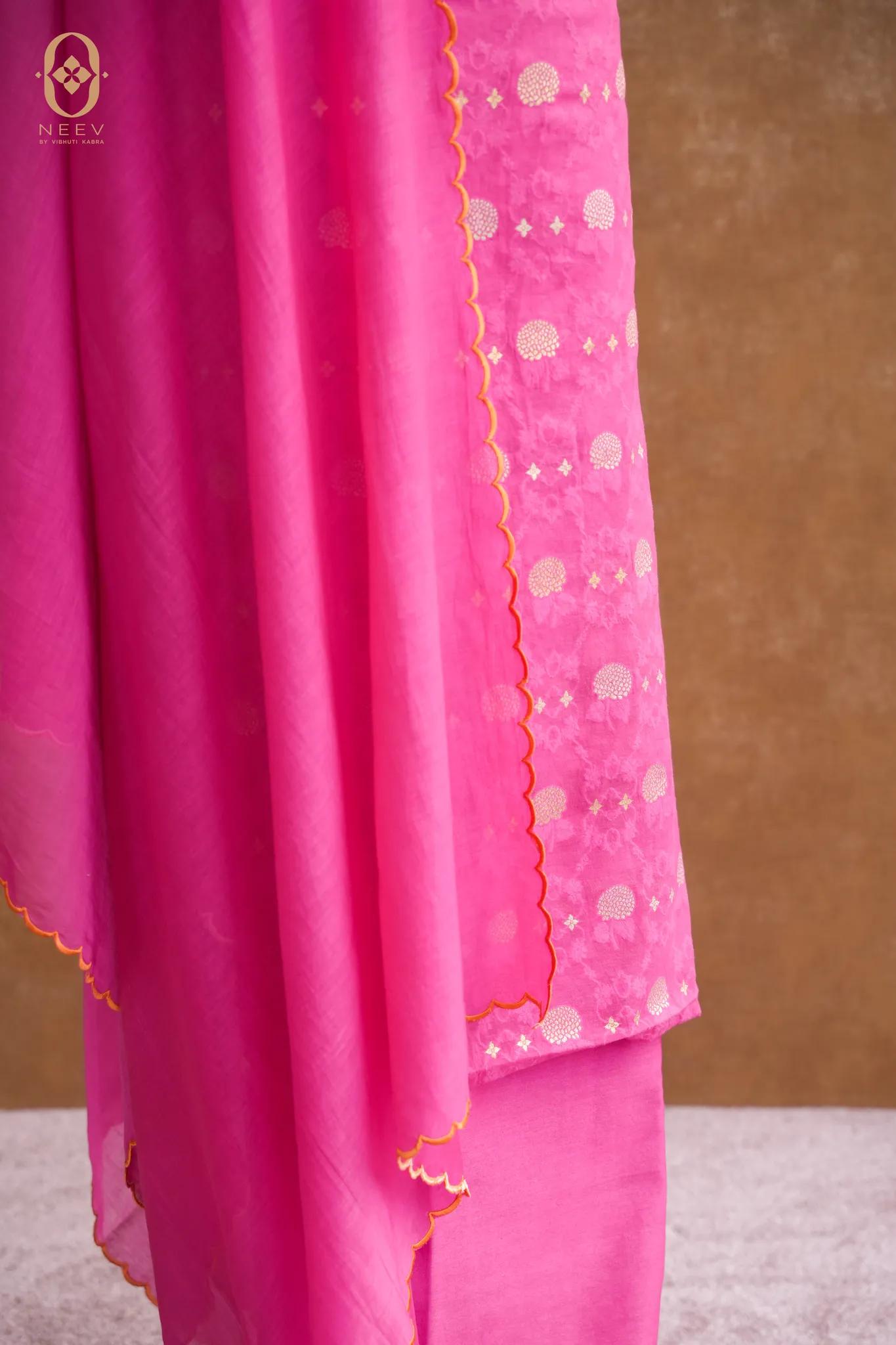 Chanderi Jacquard Suit Set