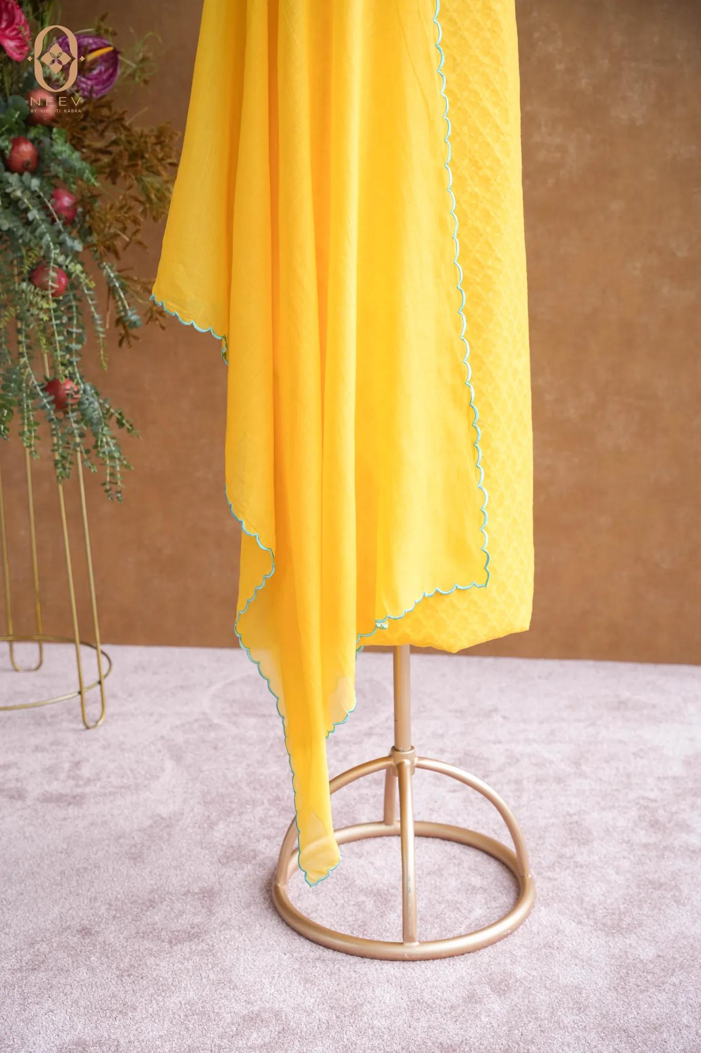 Chanderi Jacquard Suit Set