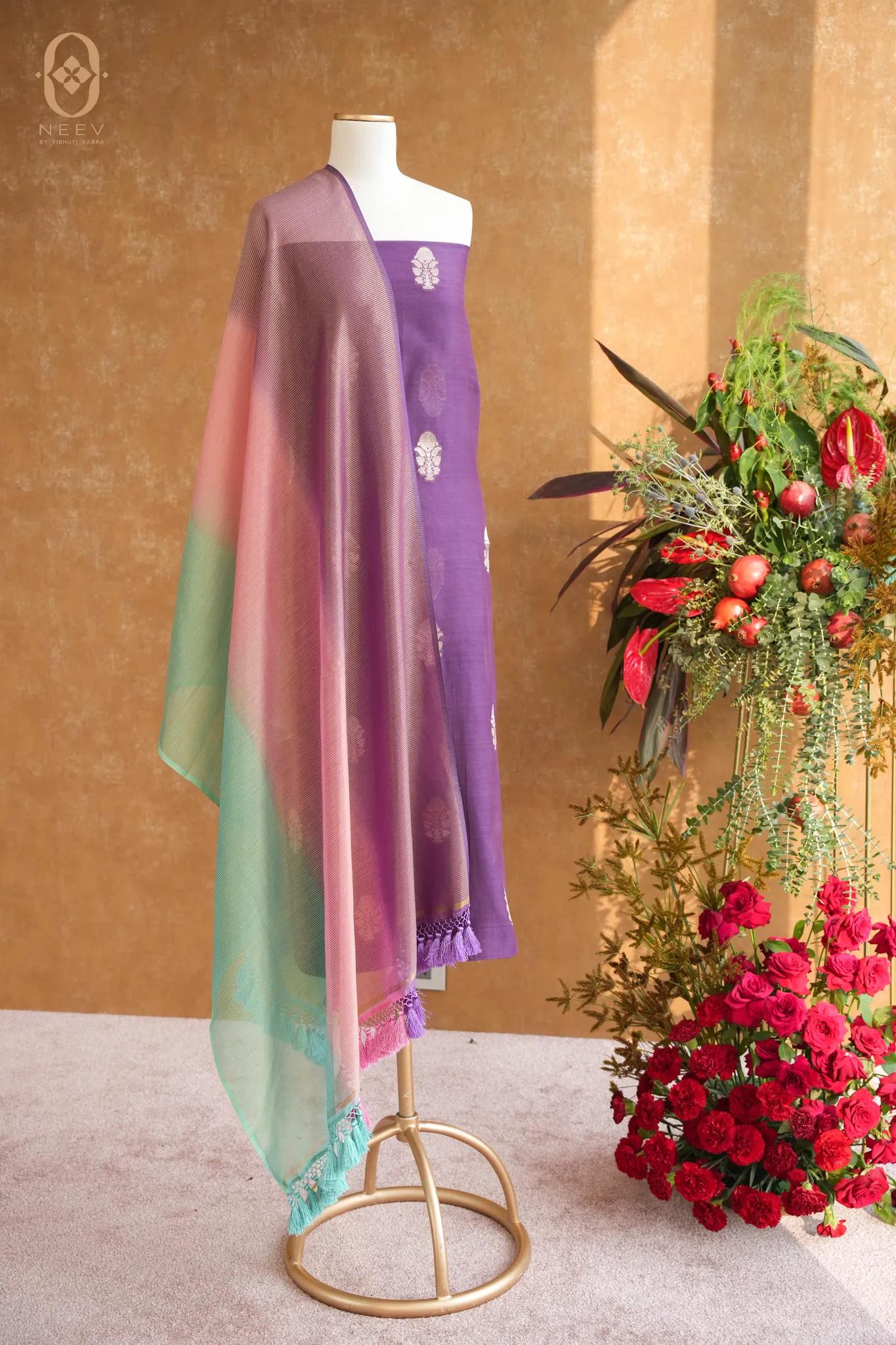 Mul Chanderi Boota Suit Set