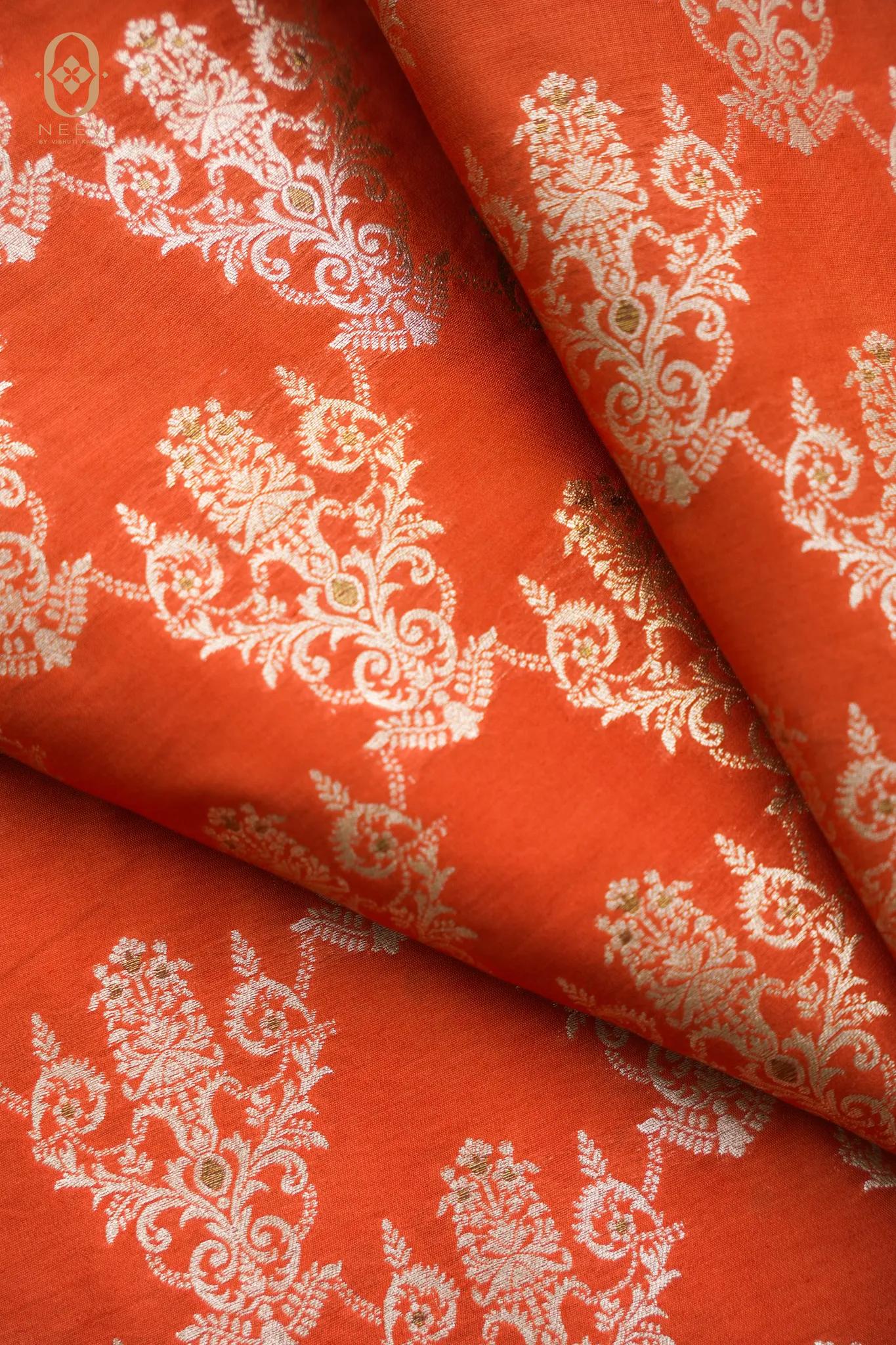 Mulberry Cotton Jaal Fabric