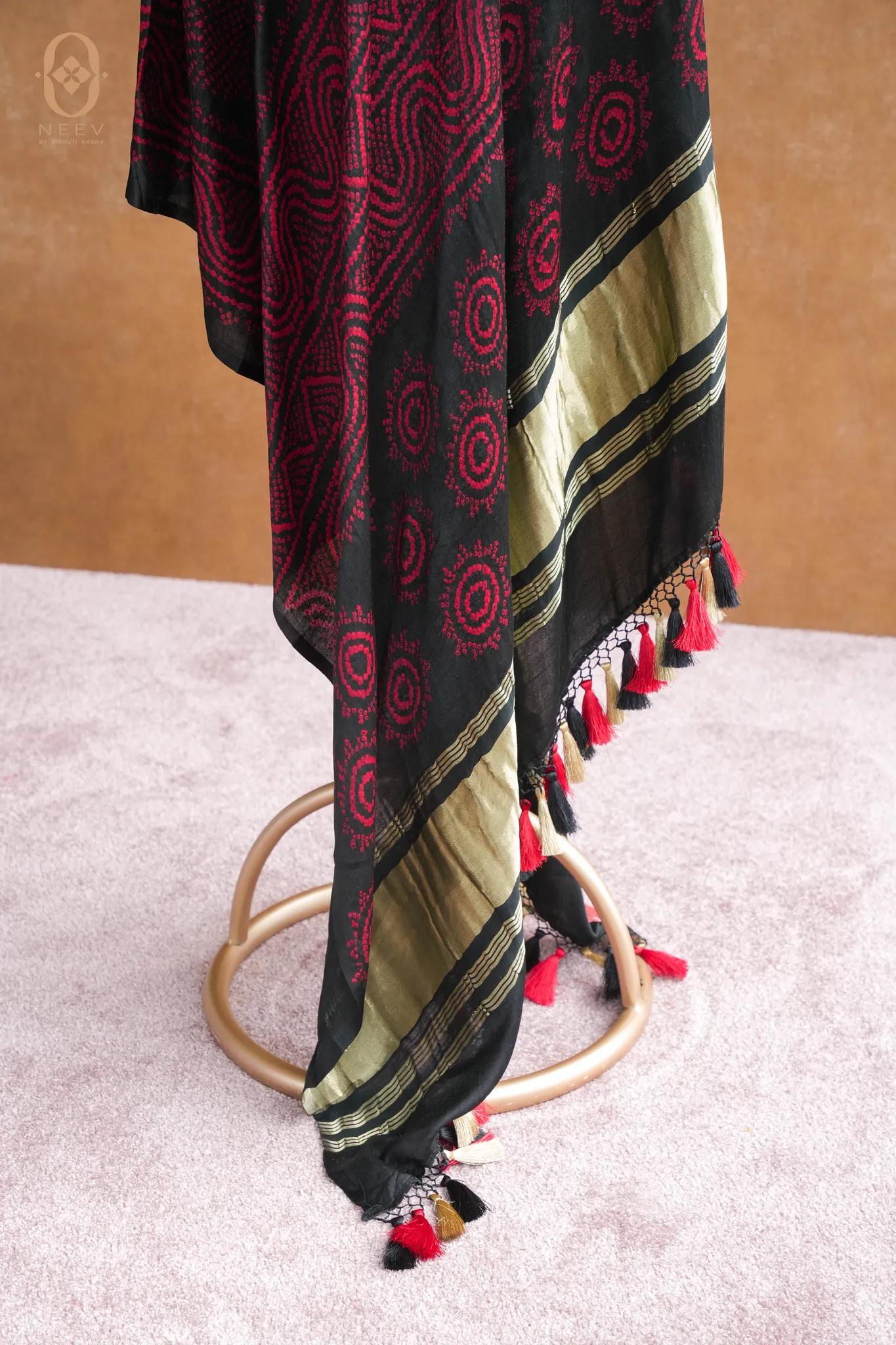Gaji Silk Bandhani Dupatta