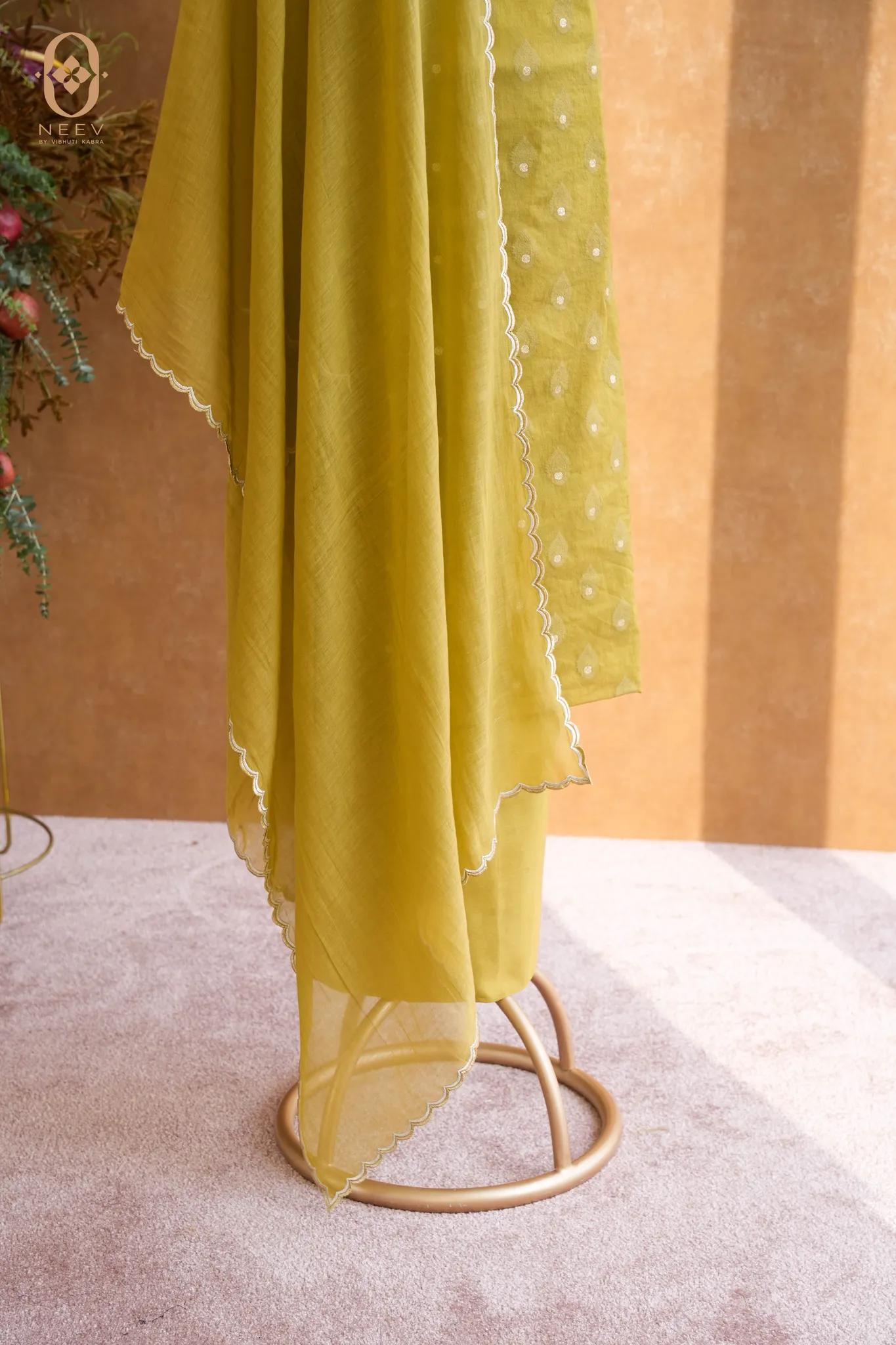 Chanderi Jacquard Suit Set