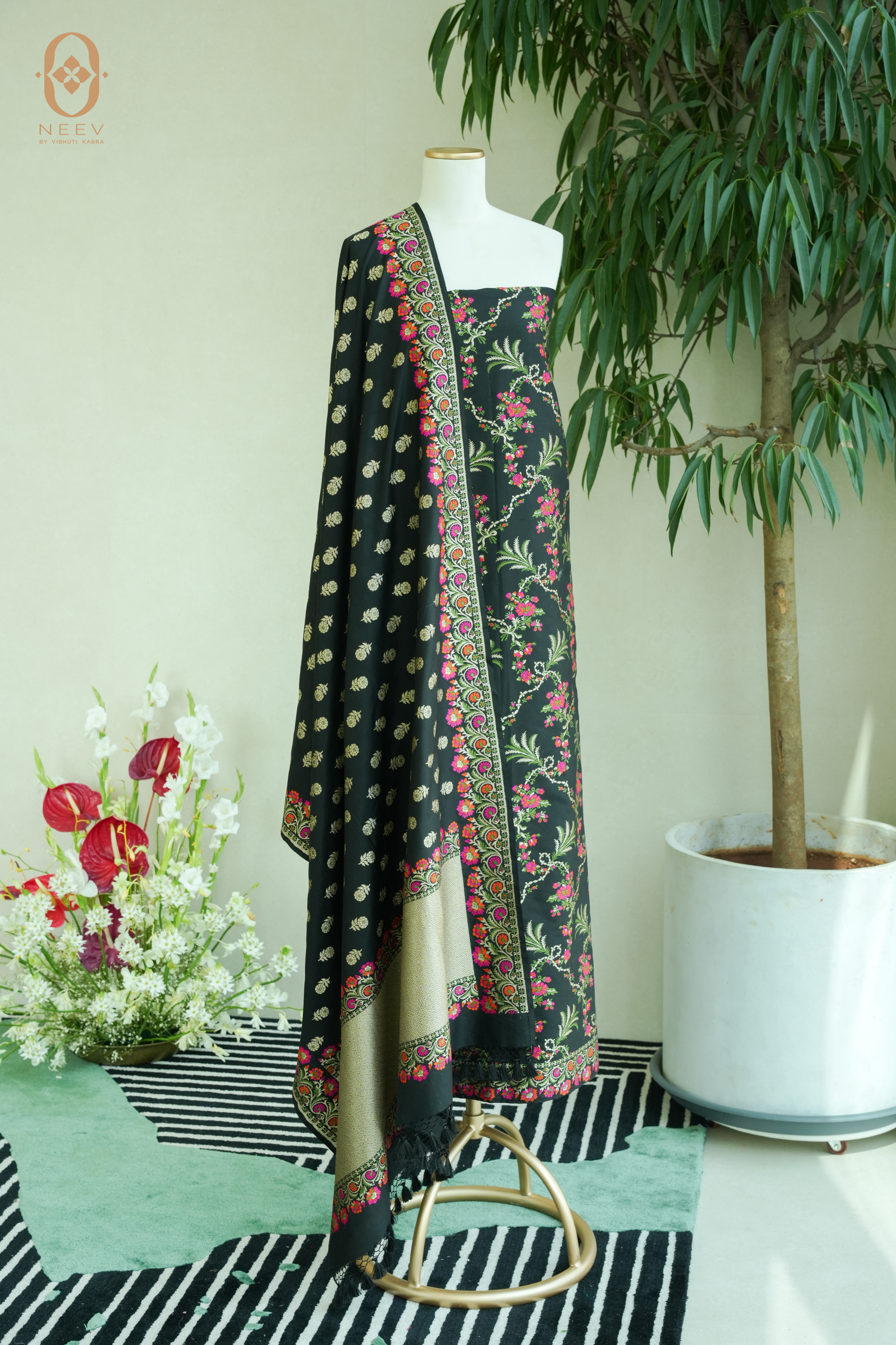 Meenakari Katan Silk Suit Set