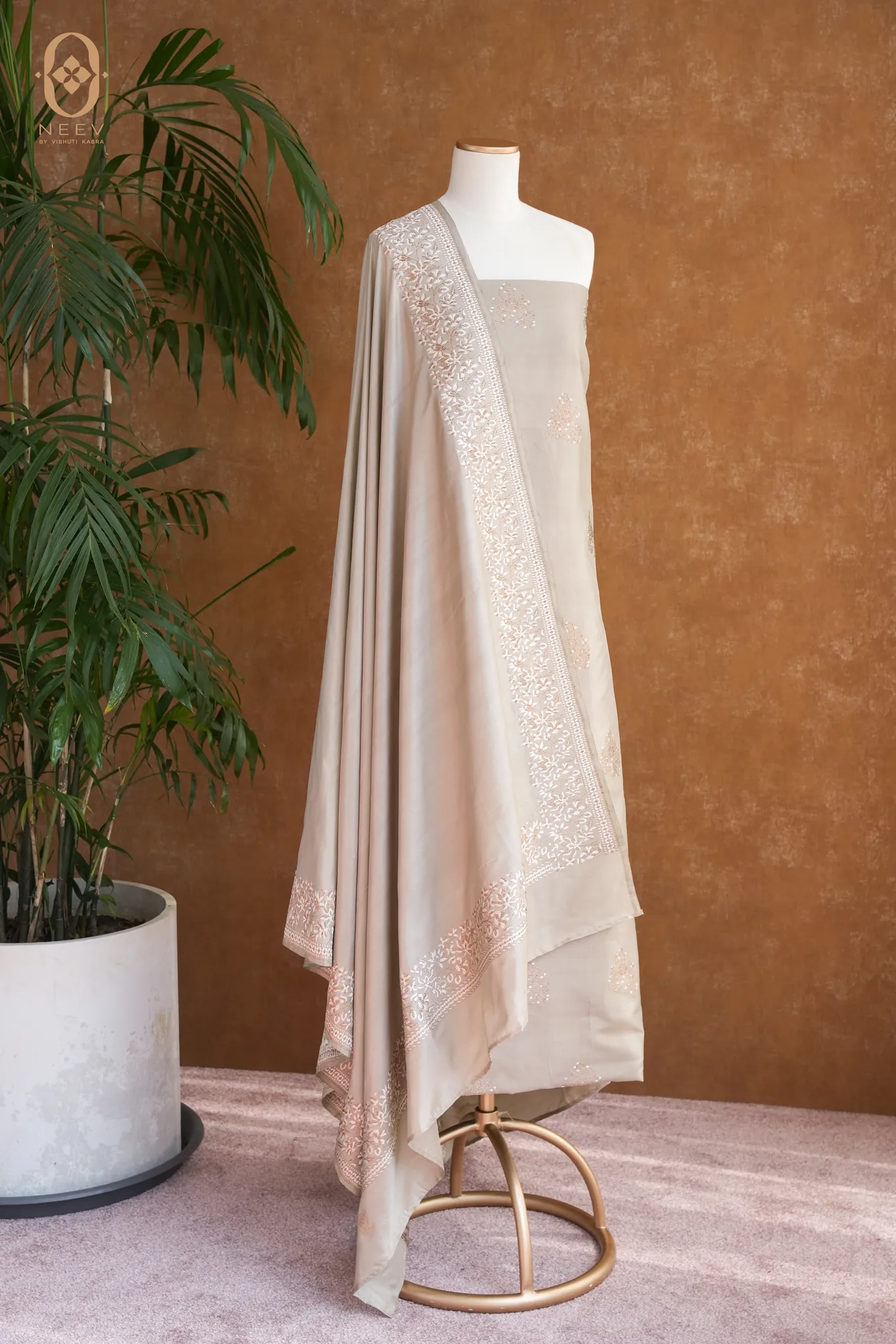 Katan Silk Antique Zari Suit Set